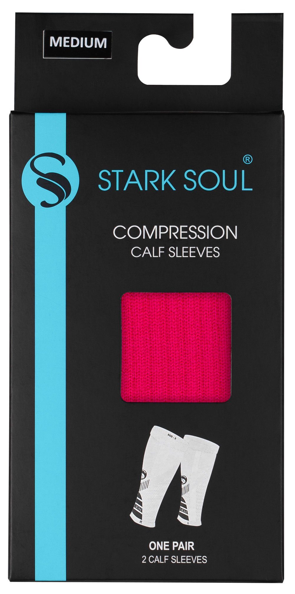 Stark Soul® Laufsocken Sport Waden-Kompressionsstrümpfe Paar Fuß, 2 und ohne für Pink Herren Damen