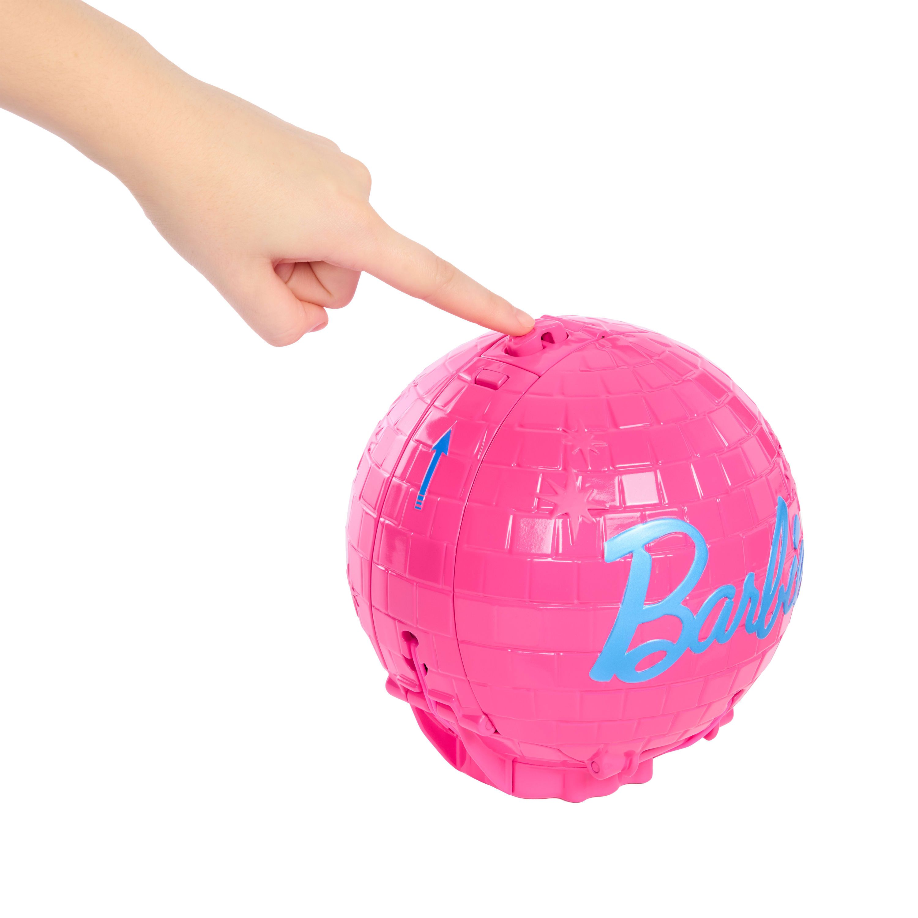 Barbie Anziehpuppe Barbie Team Barbie Roll & Reveal, blond mit Discokugel-Verpackung