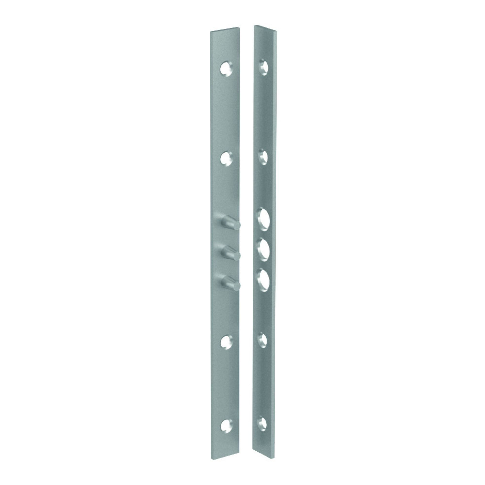BASI Türbandseitensicherung Bändersicherung, 1 Stück, (Packung, 1-tlg), für Holztüren, 3 Stahlzapfen, verzinkt, 280x20mm, 1 Paar