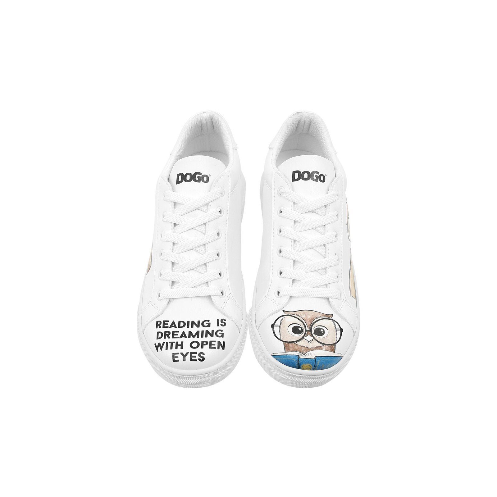 DOGO Ace Low-Top Sneaker The Wise Owl Damen Sneaker Sneaker Handgefertigt