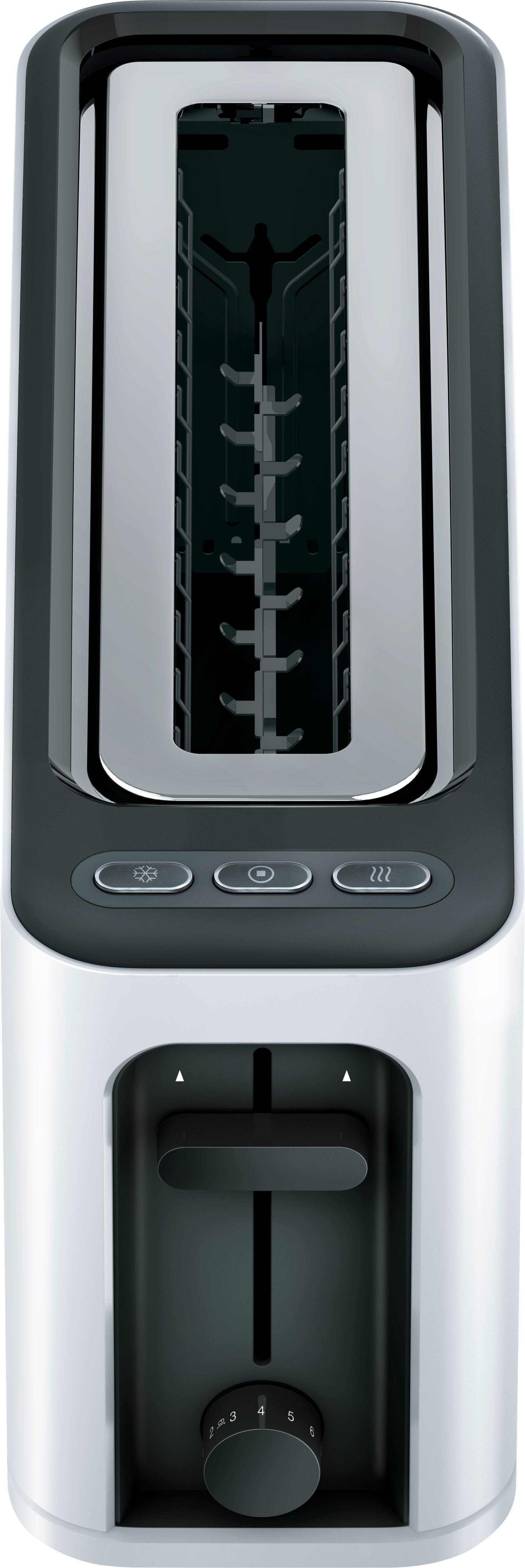 Braun Toaster PurEase HT 3110 WH - 2 Langschlitze, 7 Stufen, Auftau- Aufwärmfunktion, 1 langer Schlitz, für 2 Scheiben, 1000 W, 1.000 W, Kunststoff, Automatisch – Bild 4 von 5