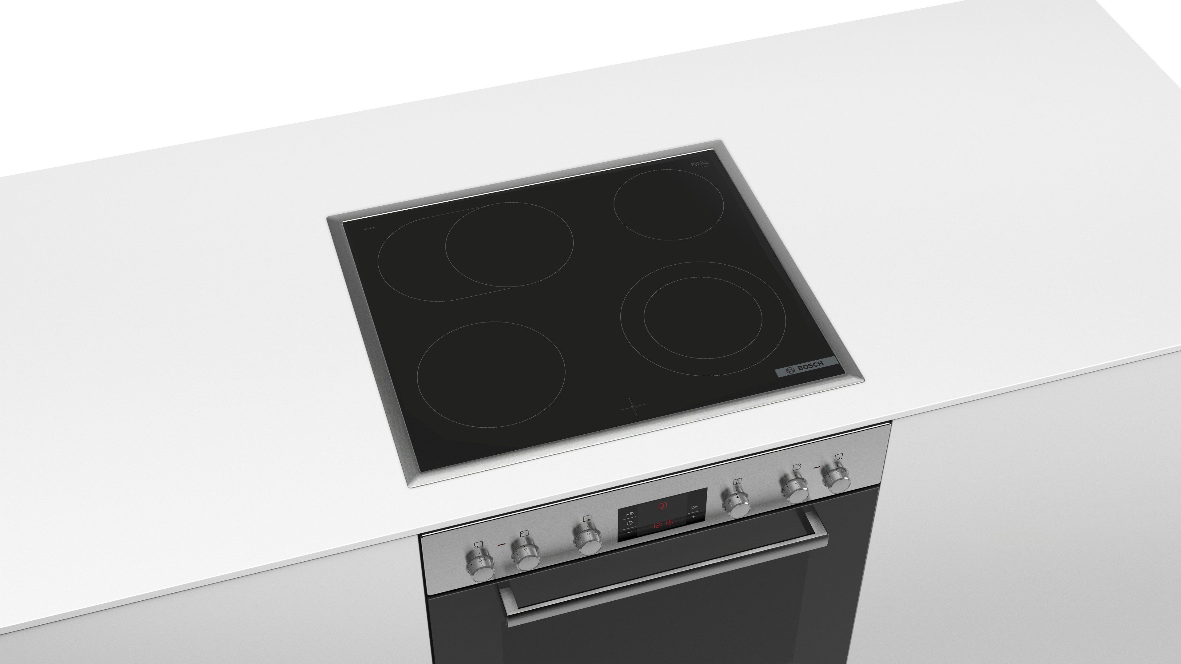 BOSCH Elektro-Herd-Set HND411VS67, mit Backwagen, Backwagen mit ausziehbarer Tür für bequemes Kochen & Backen