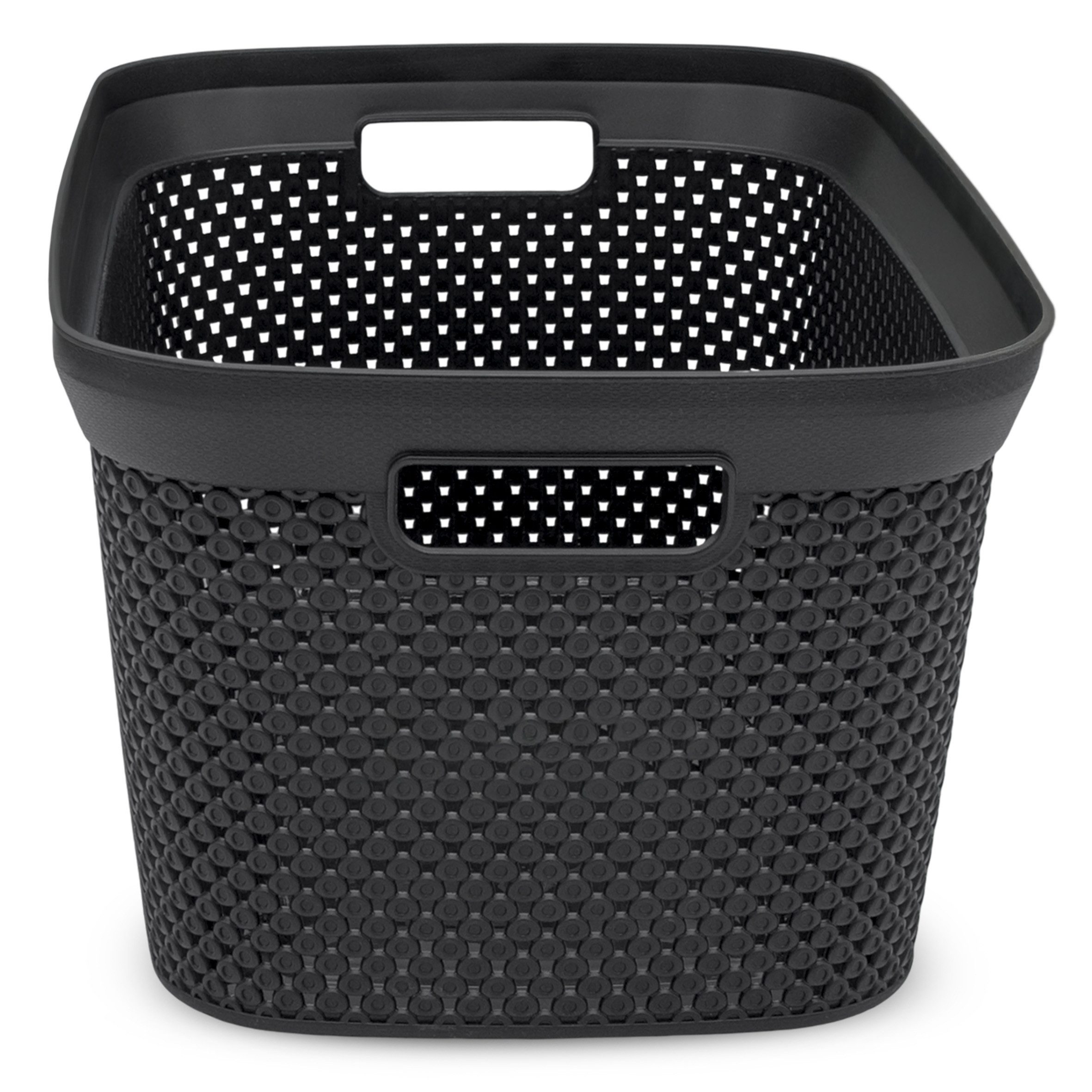 Spetebo Wäschekorb Wäschewanne schwarz 54 x 33 cm (Anzahl, 1 St., Stück), Mit 2 integrierten Tragegriffen – Bild 5 von 5