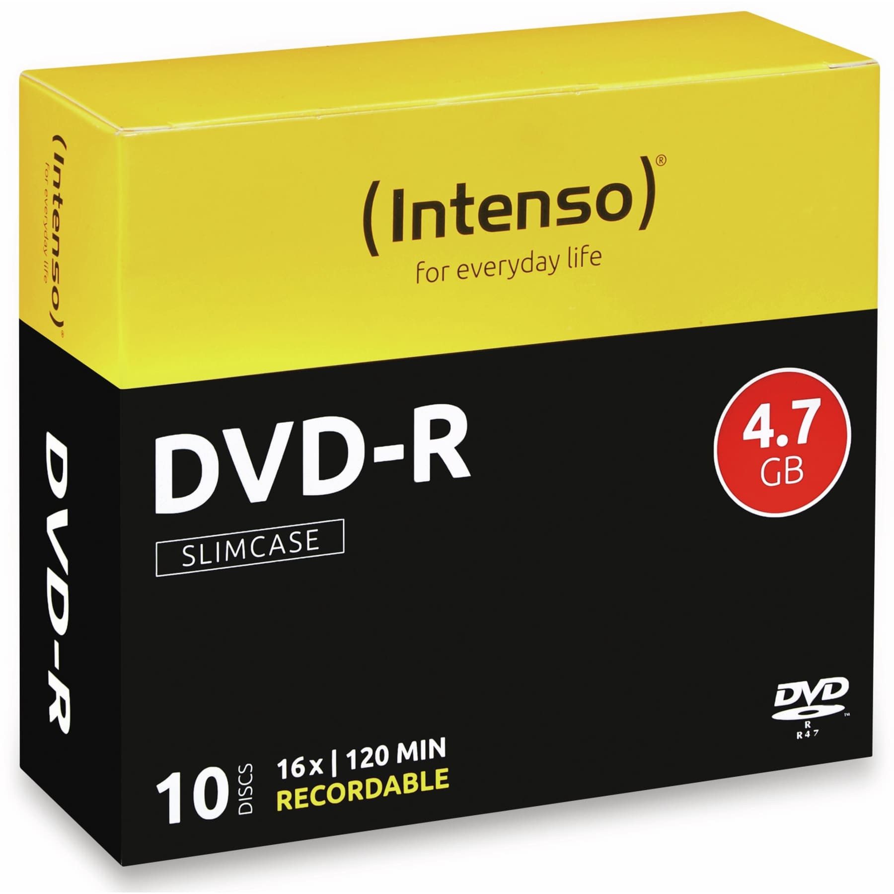 Intenso DVD-Rohling INTENSO DVD-R Slim Case, 10 Stück