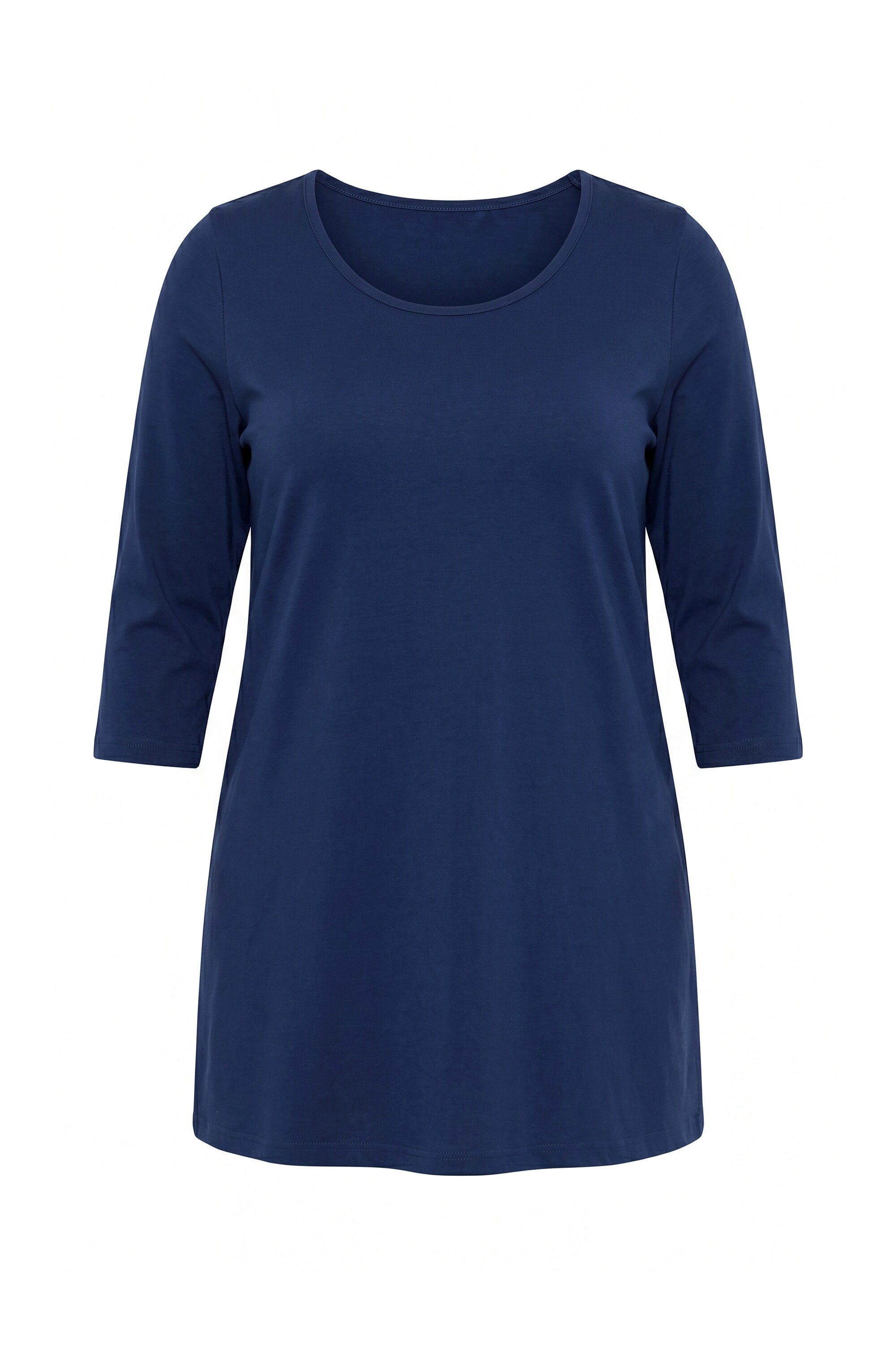 Ulla Popken Longshirt Longshirt A-Linie Rundhalsausschnitt 3/4-Arm – Bild 2 von 4