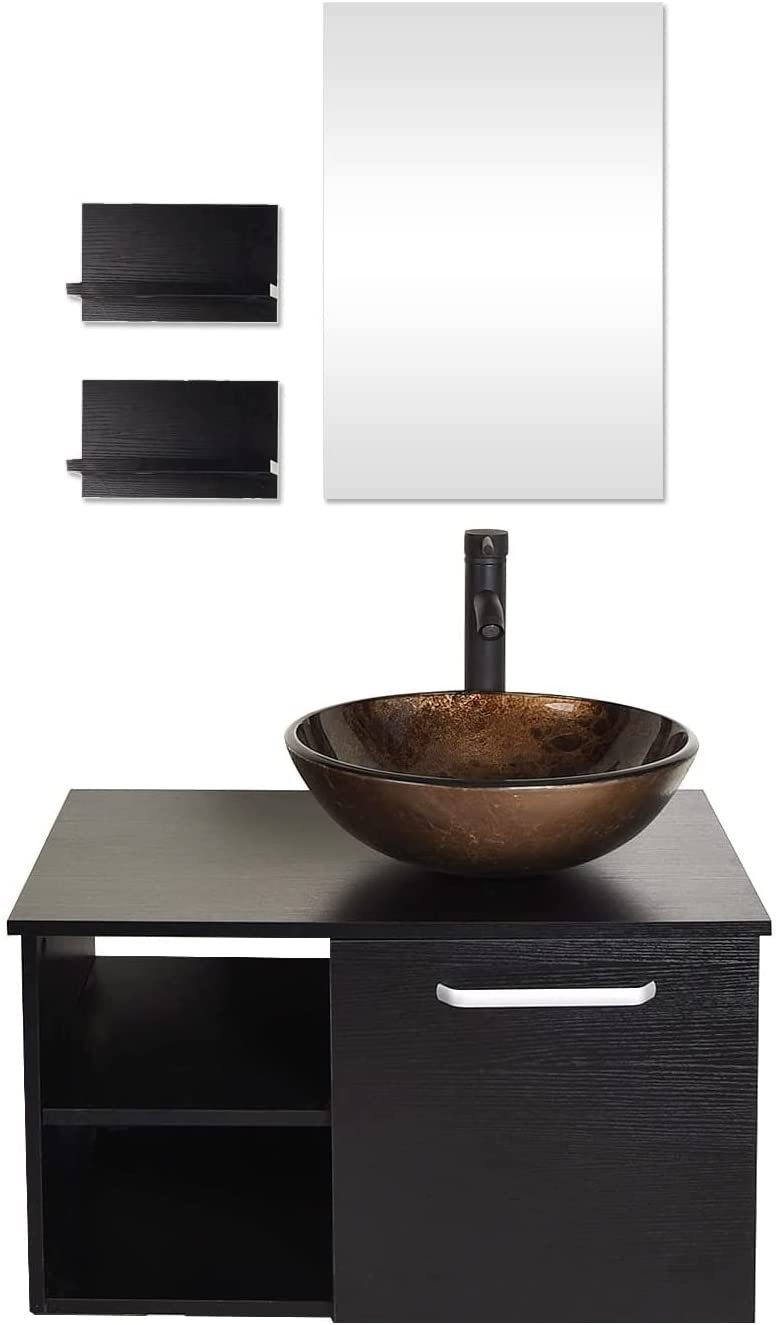 Puluomis Badmöbel-Set mit Spiegel, Badezimmerschrank mit günstig online kaufen