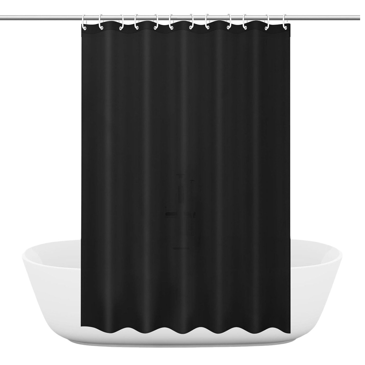 Minicloss Duschvorhang Anti-Schimmel Badezimmervorhang, Wasserdicht und Waschbar Breite 180 cm (1-tlg), Perfekt für Badewanne & Dusche