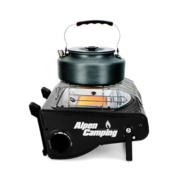 Alpen Camping Gaskocher IK1100, 2 in 1 Gasofen mit Kocherfunktion