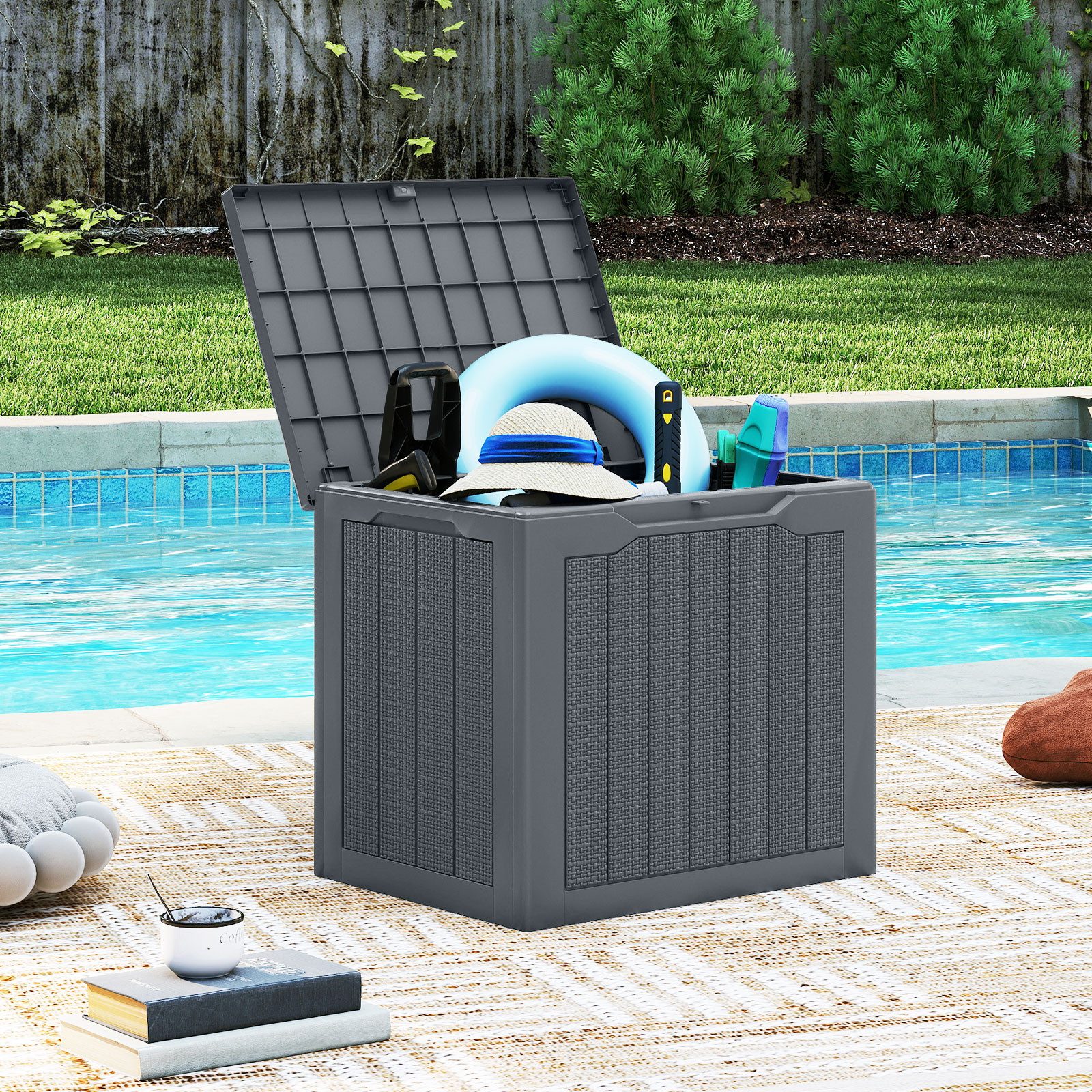 COSTWAY Auflagenbox, Gartenbox 96 L wasserdicht günstig online kaufen