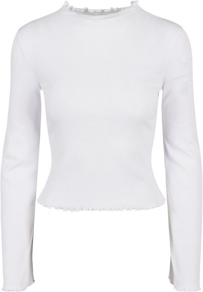 URBAN CLASSICS Langarmshirt Damen Ladies Rib Turtelneck Longsleeve (1-tlg),  Stylisches T-Shirt aus angenehmer Baumwollmischung