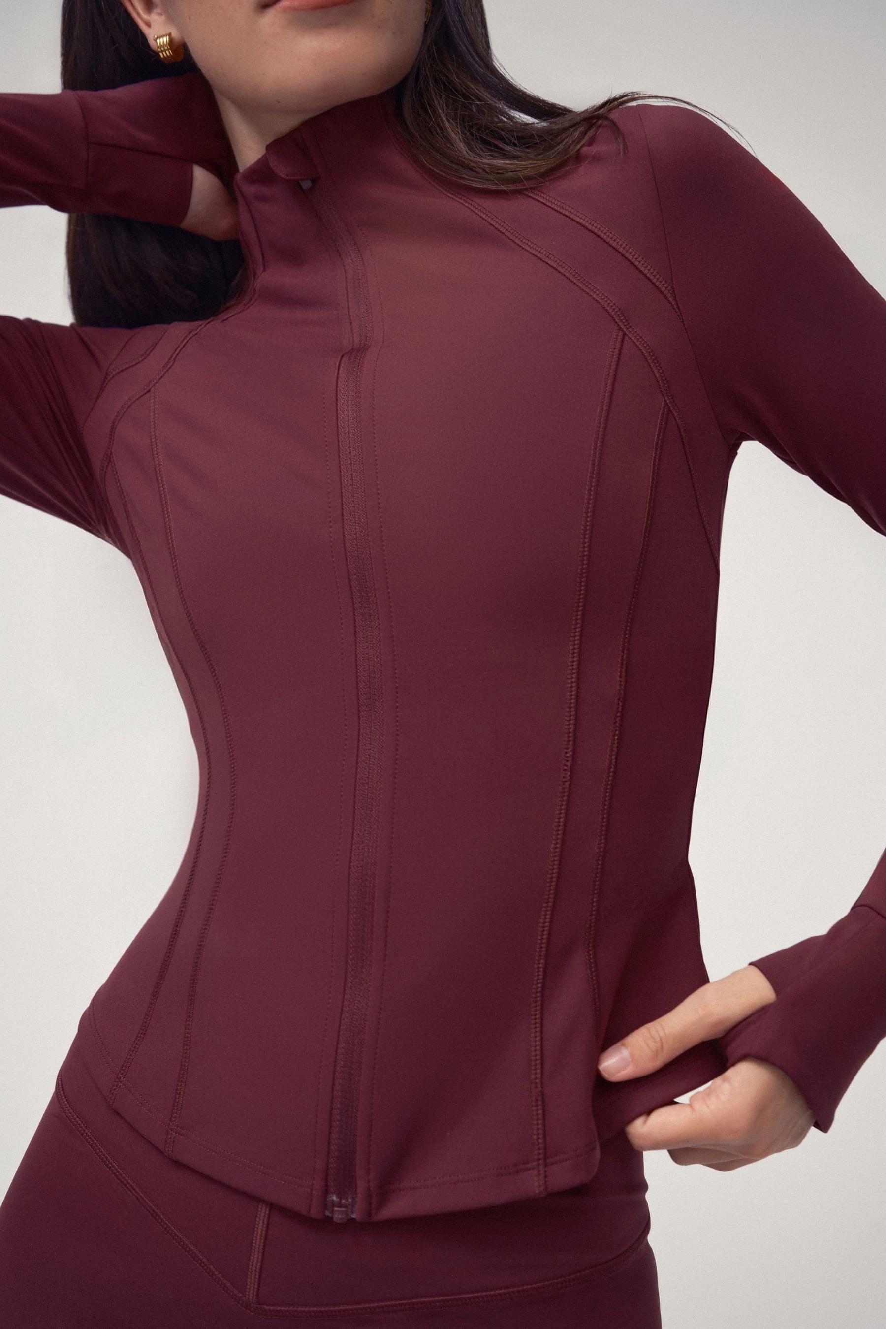Osia Funktionsjacke OSIA taillierte Jacke mit Reißverschluss (1-St)
