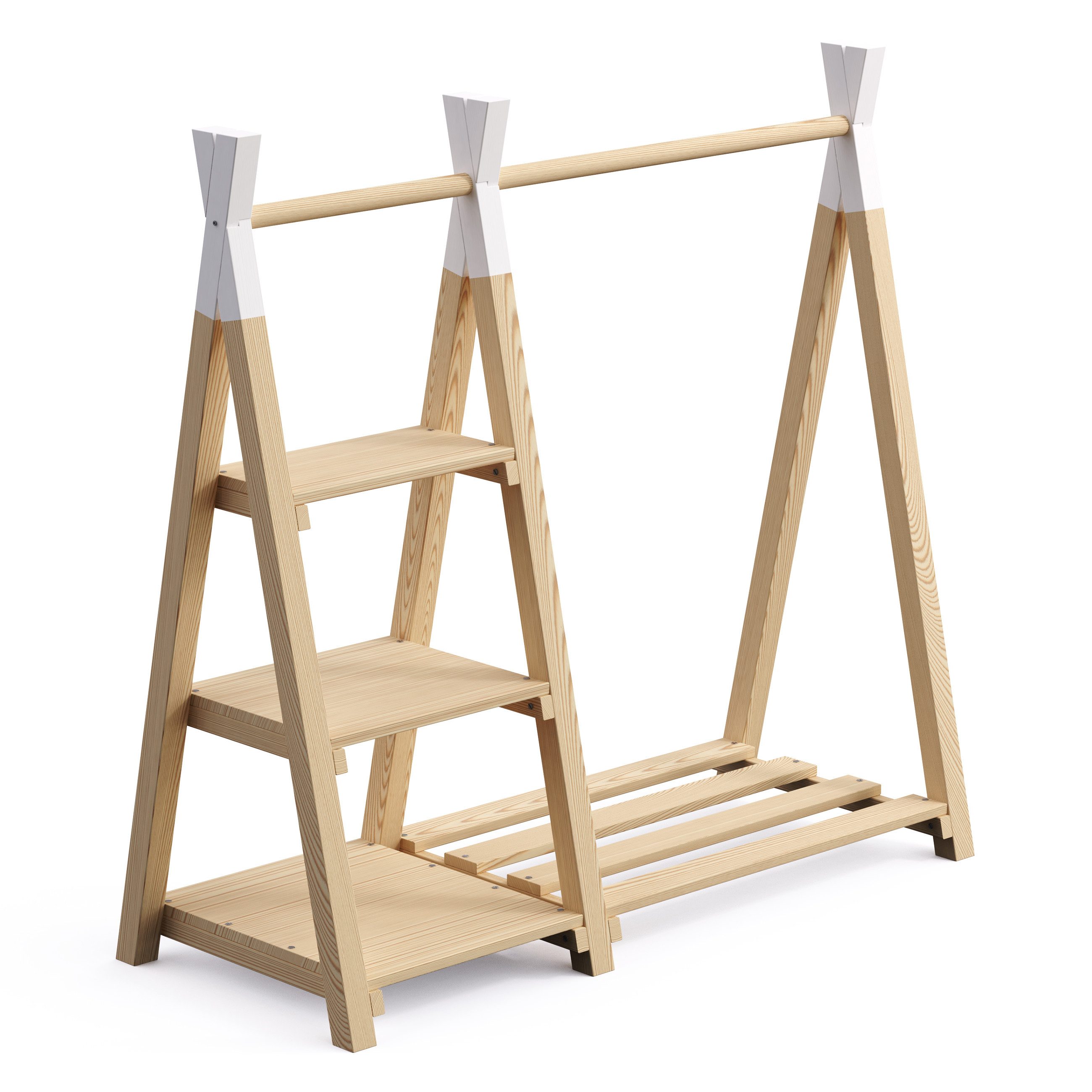 Bellabino Kleiderstange Ryck (Kindergarderobe inkl. 3 günstig online kaufen