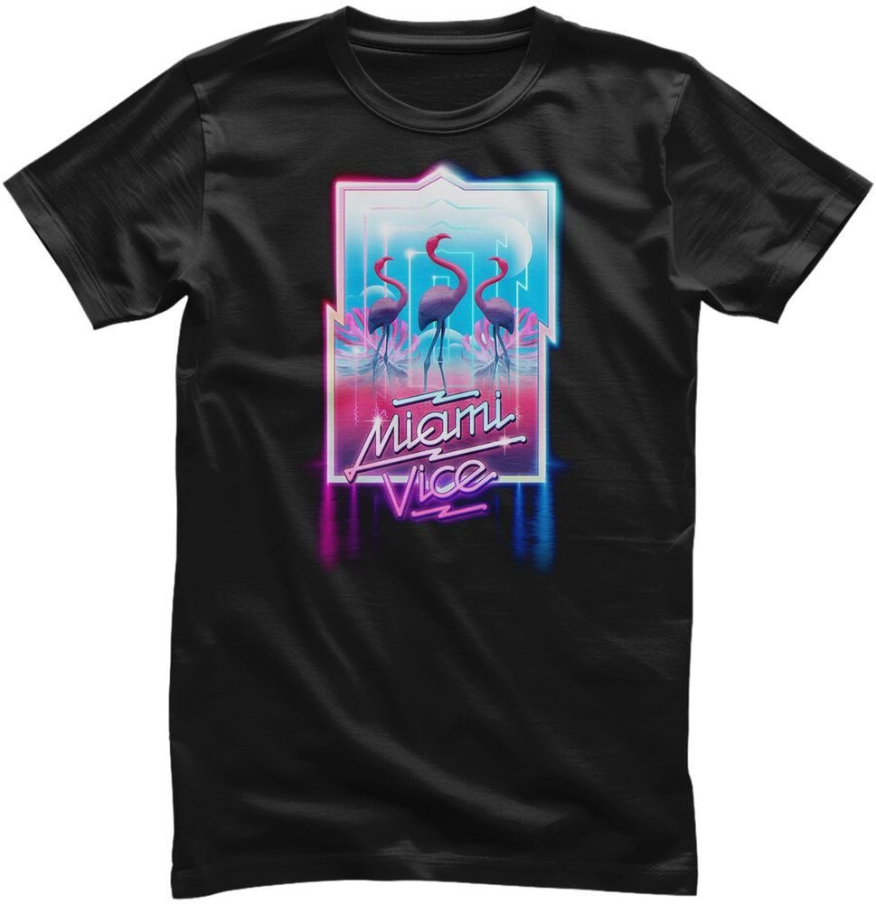 Miami Vice T-Shirt Miami Vice Neon Sign T-Shirt