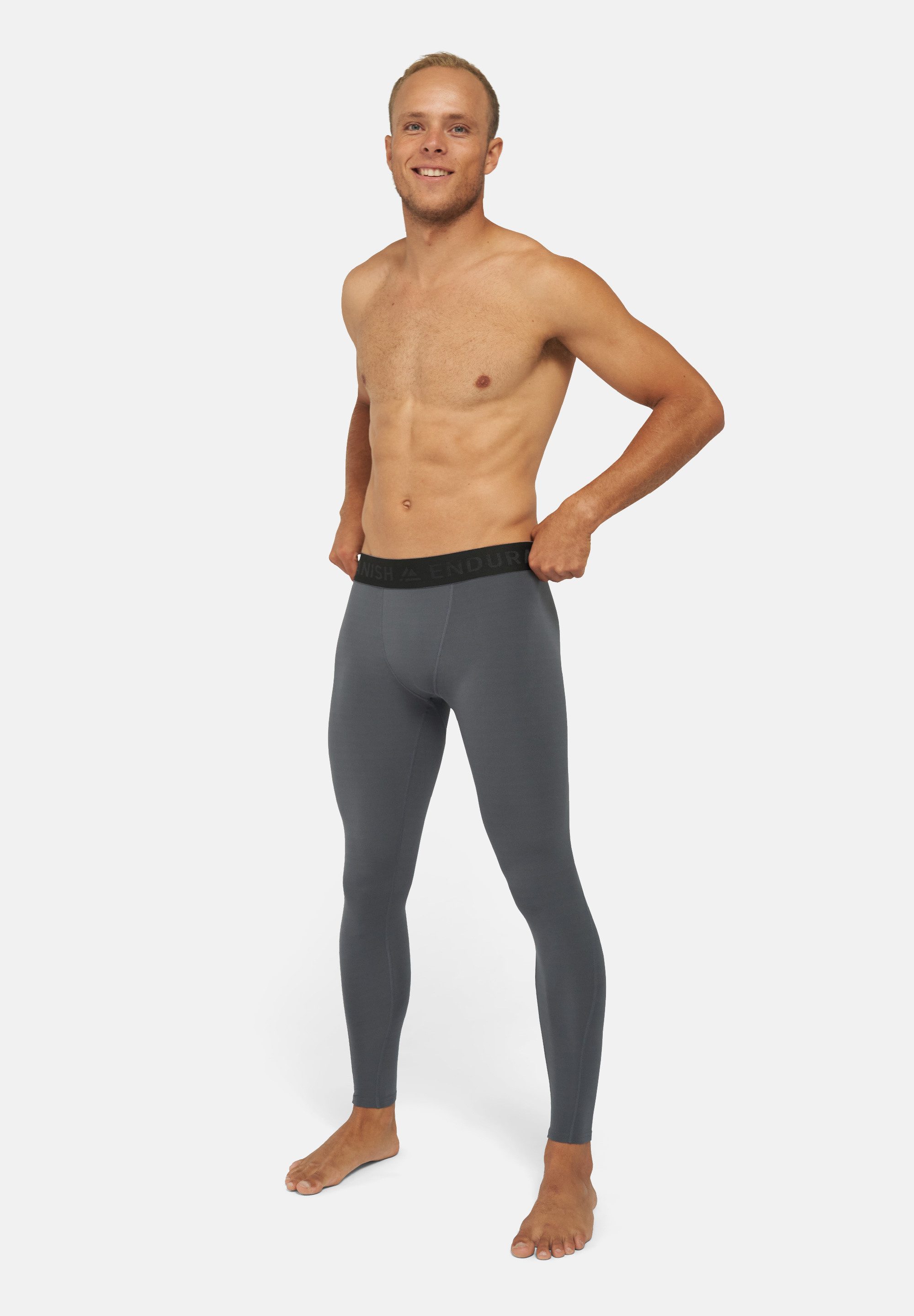 DANISH ENDURANCE Leggings Compression Tights Herren (2er-Pack) Lange Laufhose mit Tasche