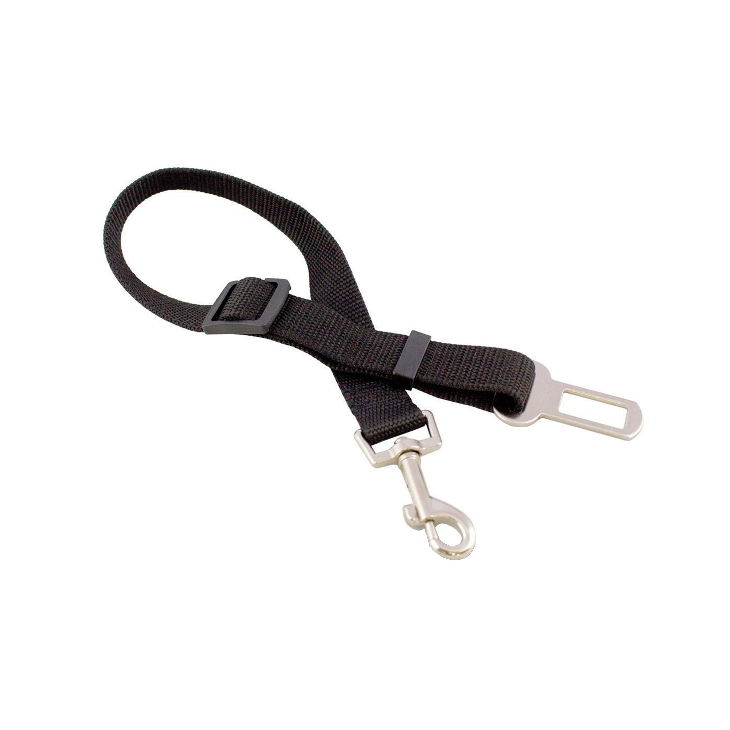 Lantelme Hundeleine Hundegurt Adapter Auto Schwarz, Nylon (1-tlg., 1 Stück), Verstellbar 40–60 cm, Breite 25 mm, Nylon
