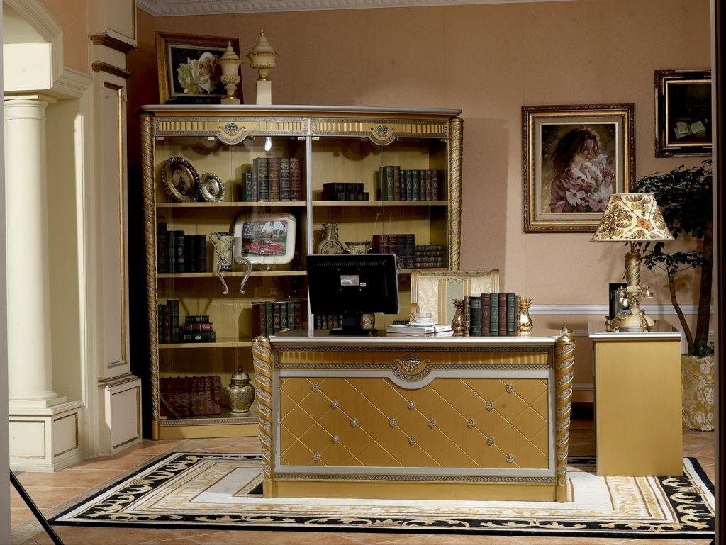 JVmoebel Schreibtisch, Schreibtisch Büro Tisch Klassischer Designer Office Barock Rokoko