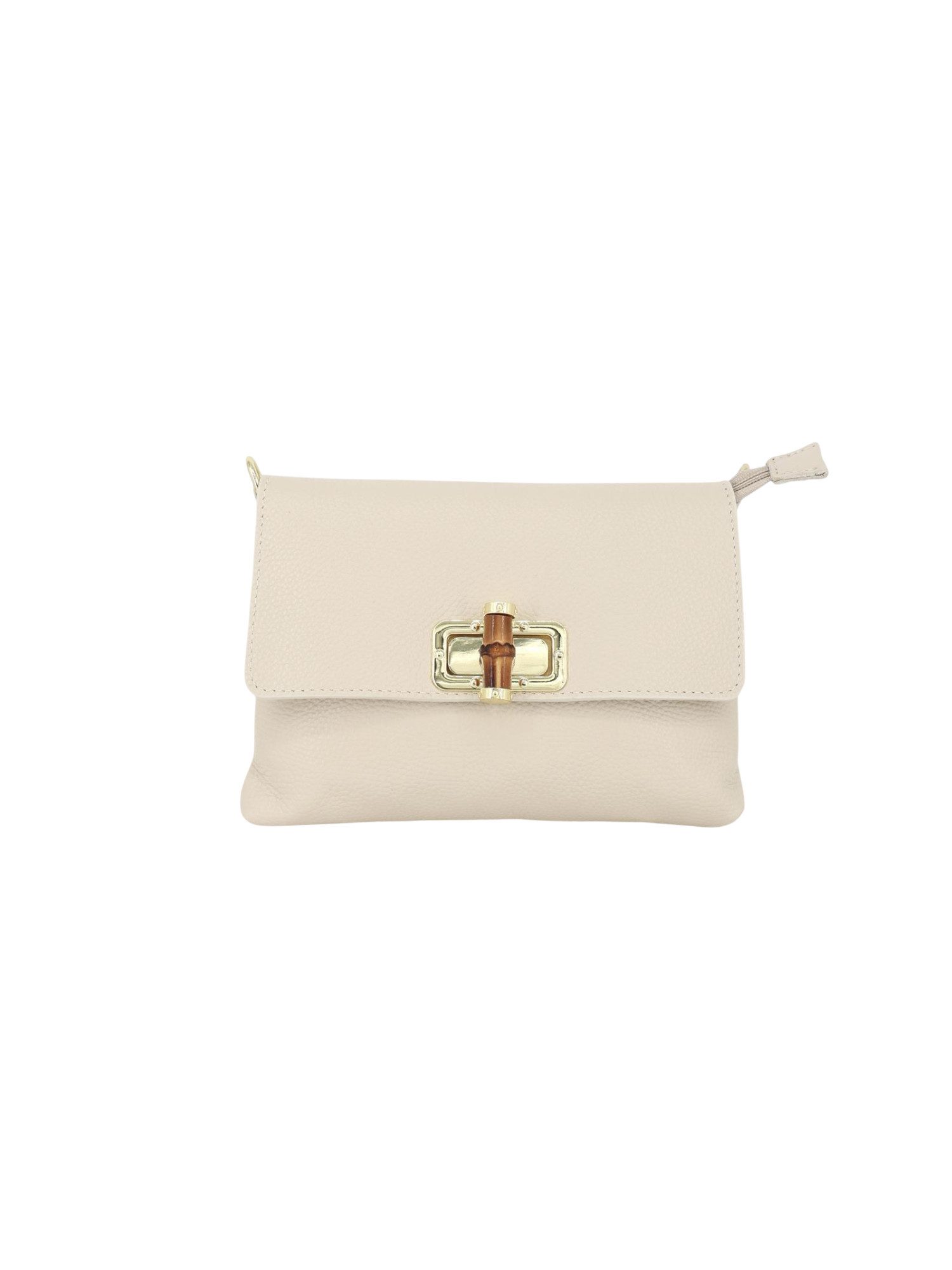 BRISE TASCHE Schultertasche Brise - Leder Kleine Umhängetasche mit Bambusverschluss, Verstellbarer Schulterriemen, Crossbody Tasche