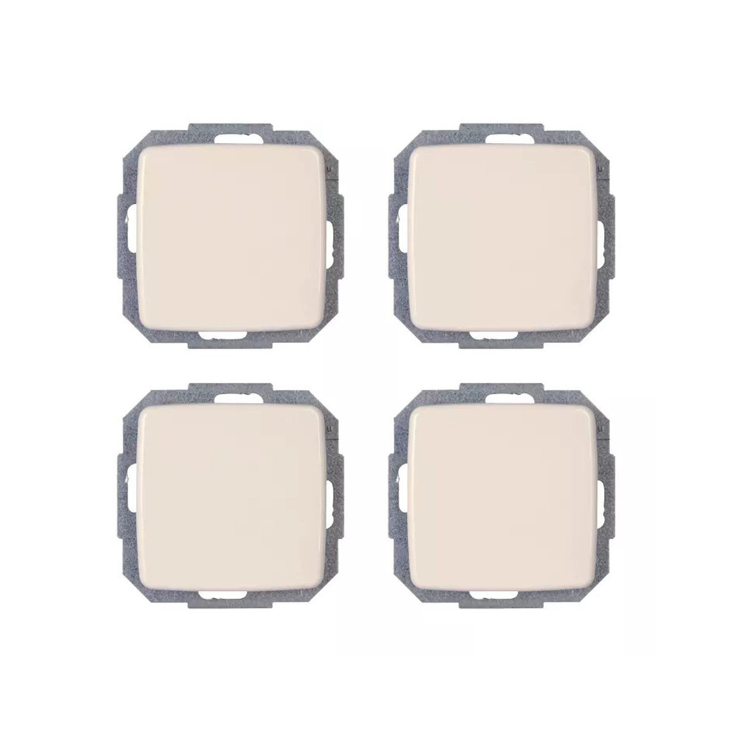 Kopp Schalter Profi-Pack: 4 Er Pack Universalschalter (1-St), EIN-AUS Lichtschalter 4 Stck Kippschalter