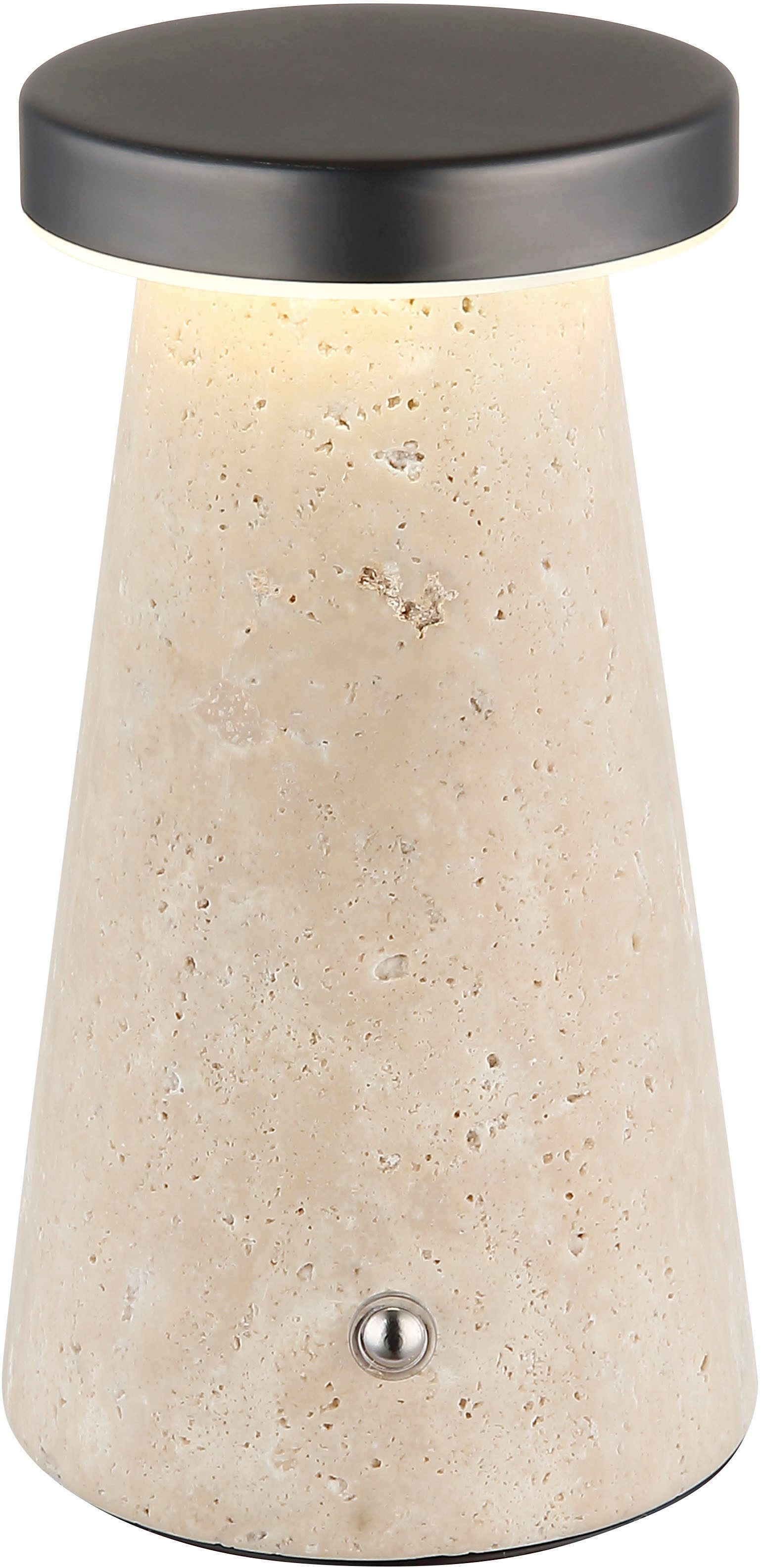 GLOBO LIGHTING Tischleuchte ADINA, LED fest integriert, Akku Tischleuchte für Wohn- & Schlafzimmer