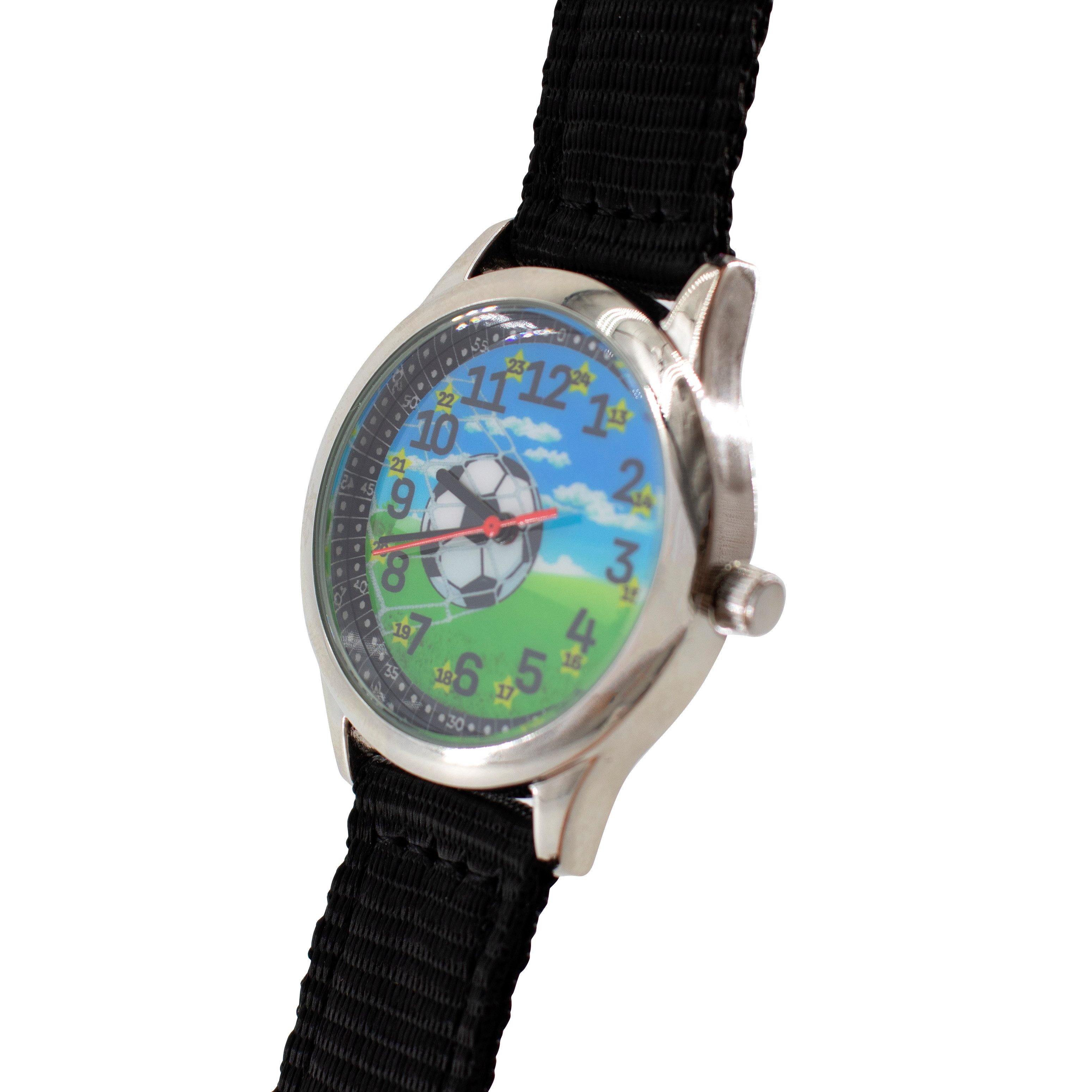 K&L Wall Art Quarzuhr Fußball Kinderuhr Analog Lernuhr Kinder Armbanduhr, Kinderarmbanduhr für Junge Mädchen