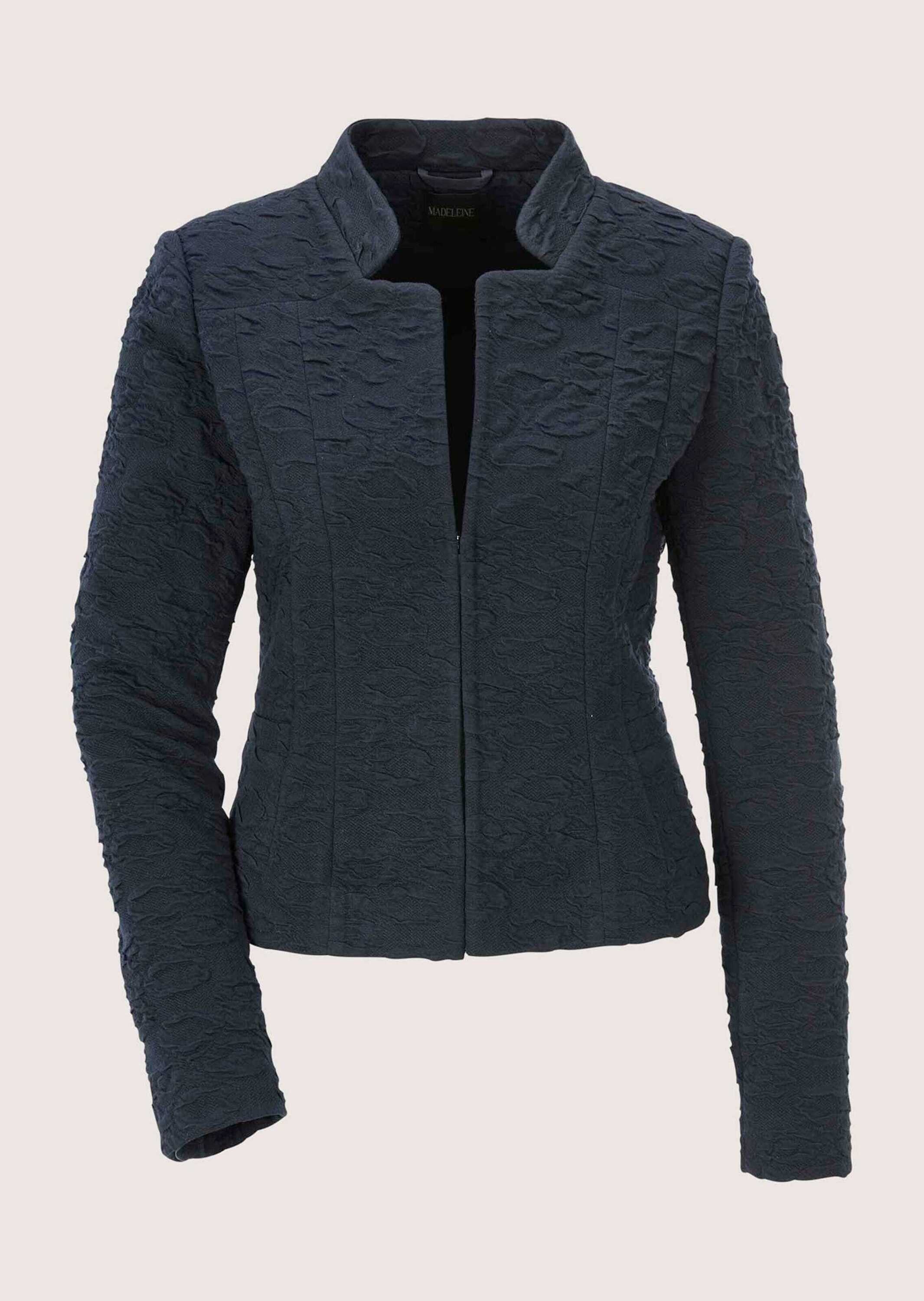 MADELEINE Kurzblazer Moderner Businessblazer mit Leo-Muster Langarmblazer mit trendigem Stehkragen und Hakenverschlüssen – Bild 5 von 5