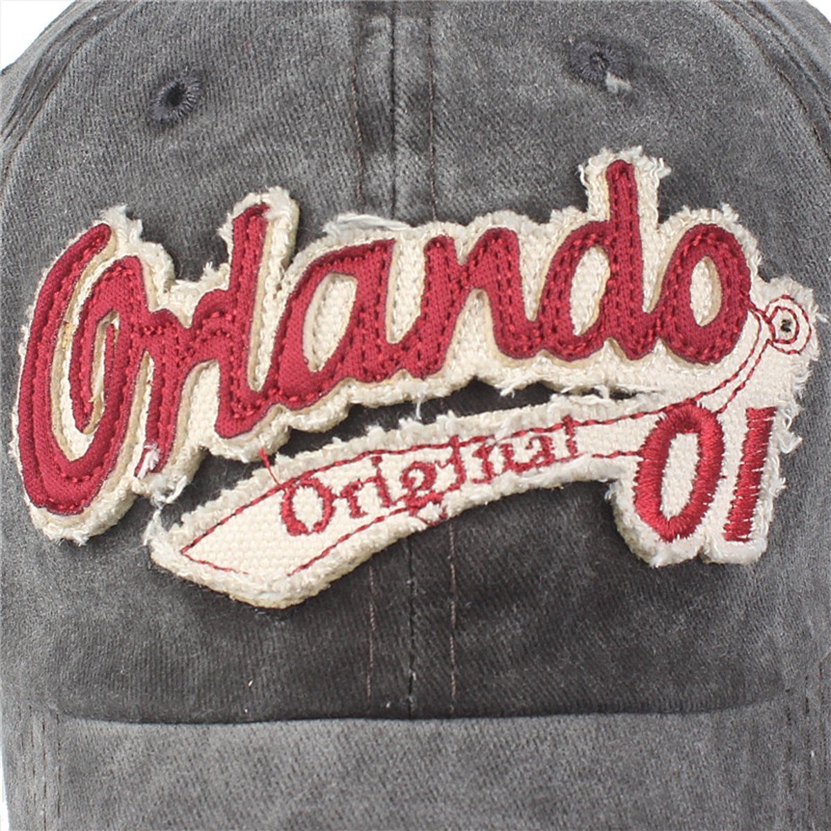 Washed Orlando Baseballcap Used Look schwarz Vintage Original Style Baseball Cap Sporty Retro