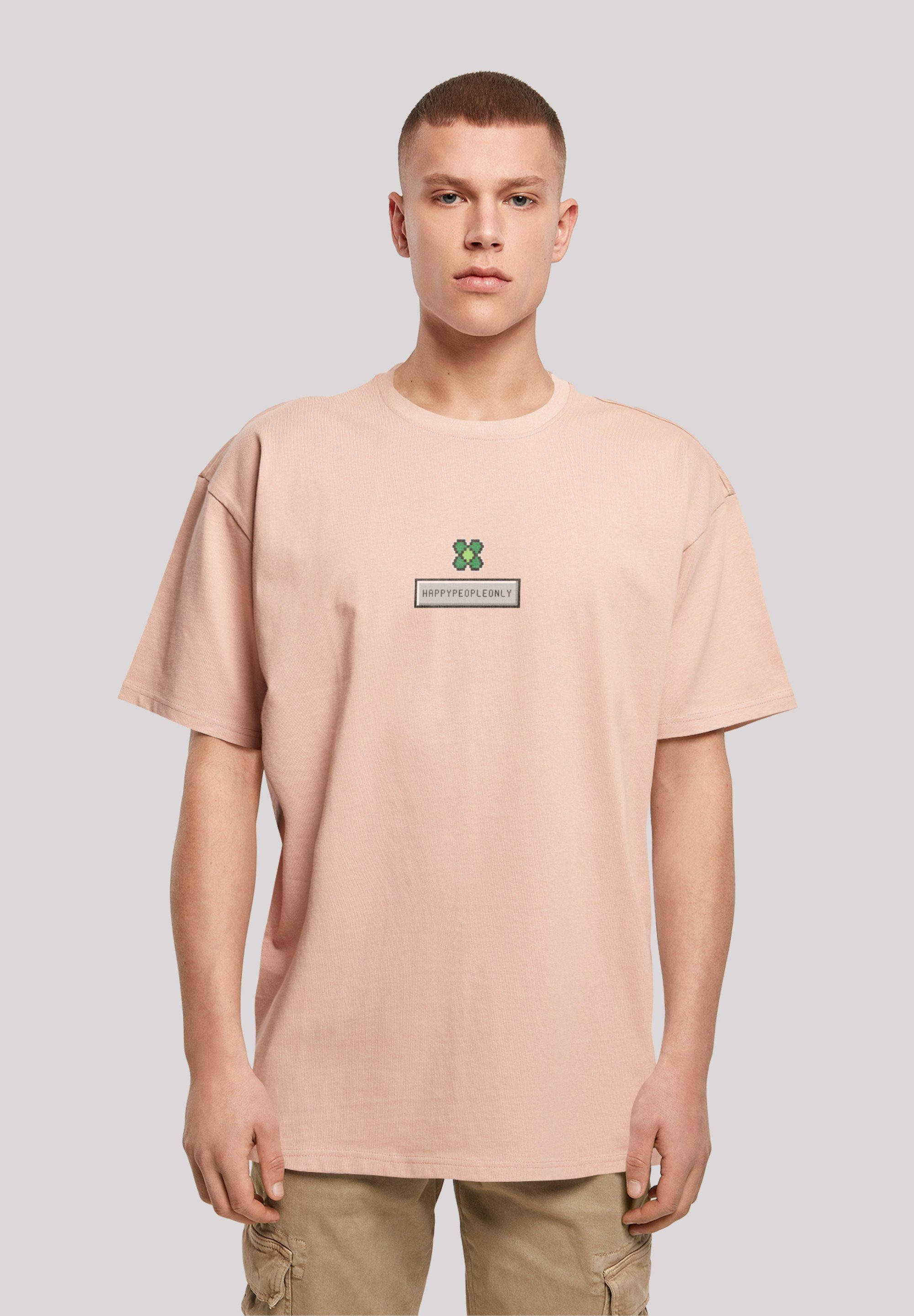 T-Shirt Year F4NT4STIC Print amber Kleeblatt Silvester Pixel New Happy