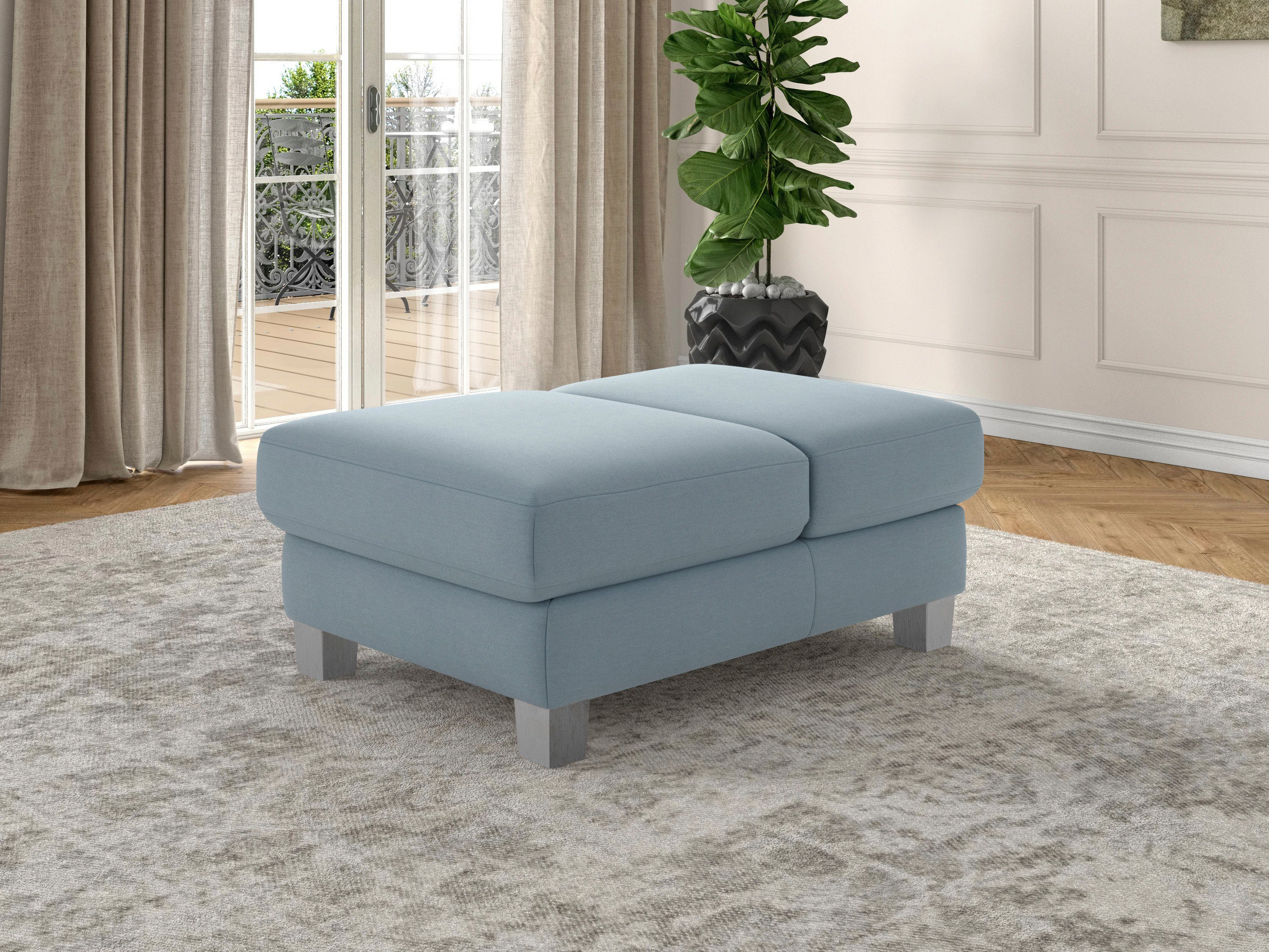 sit&more Polsterhocker Dundee, mit Klappfunktion, Federkern und hochwertigen Edelstahlfüßen