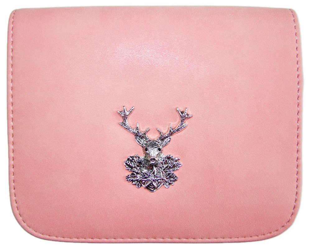 Trachtentasche Trachten Handtasche 'Kara' mit Hirsch, Rosé