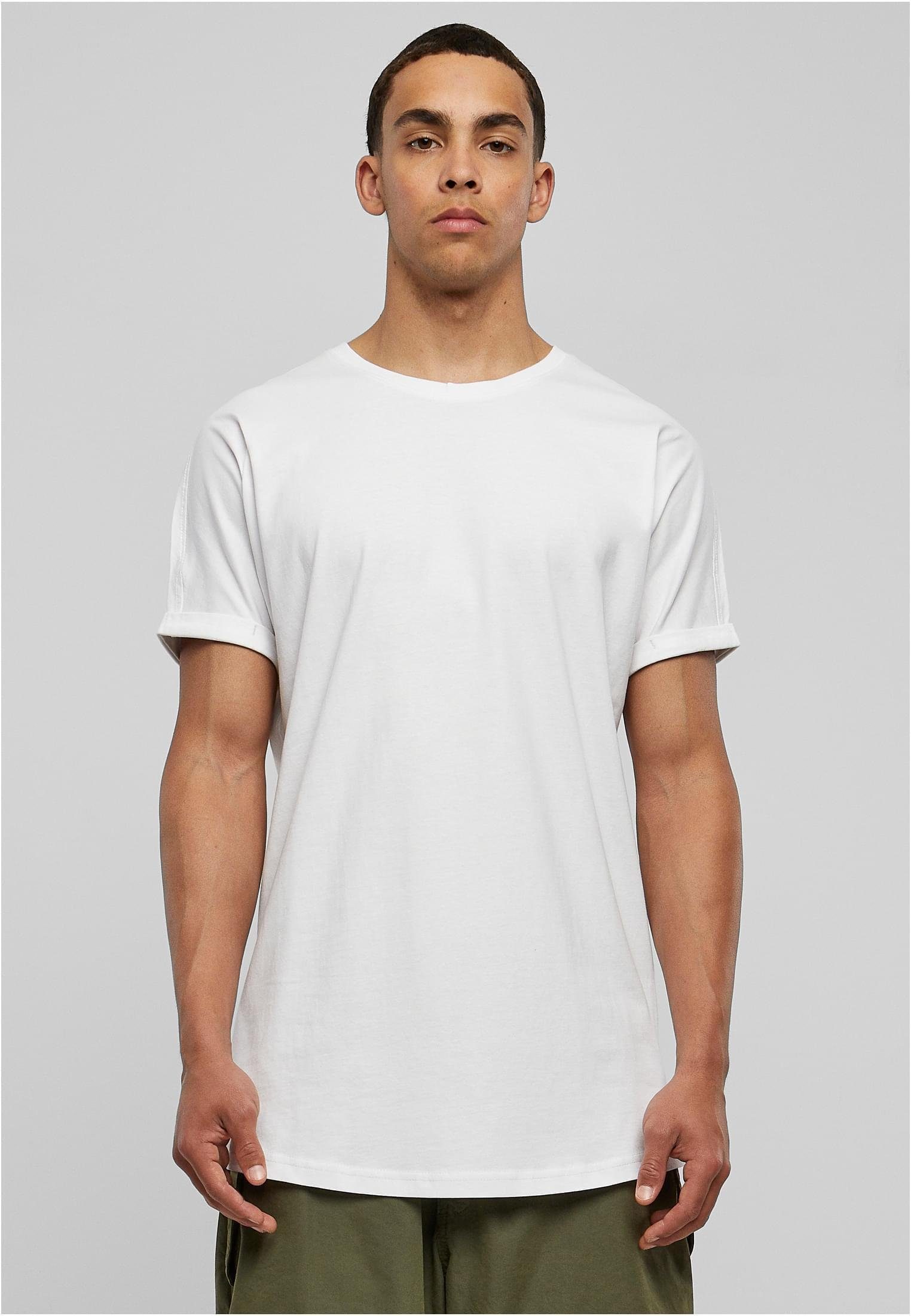 URBAN CLASSICS Rundhalsshirt Long Shaped Turnup günstig online kaufen