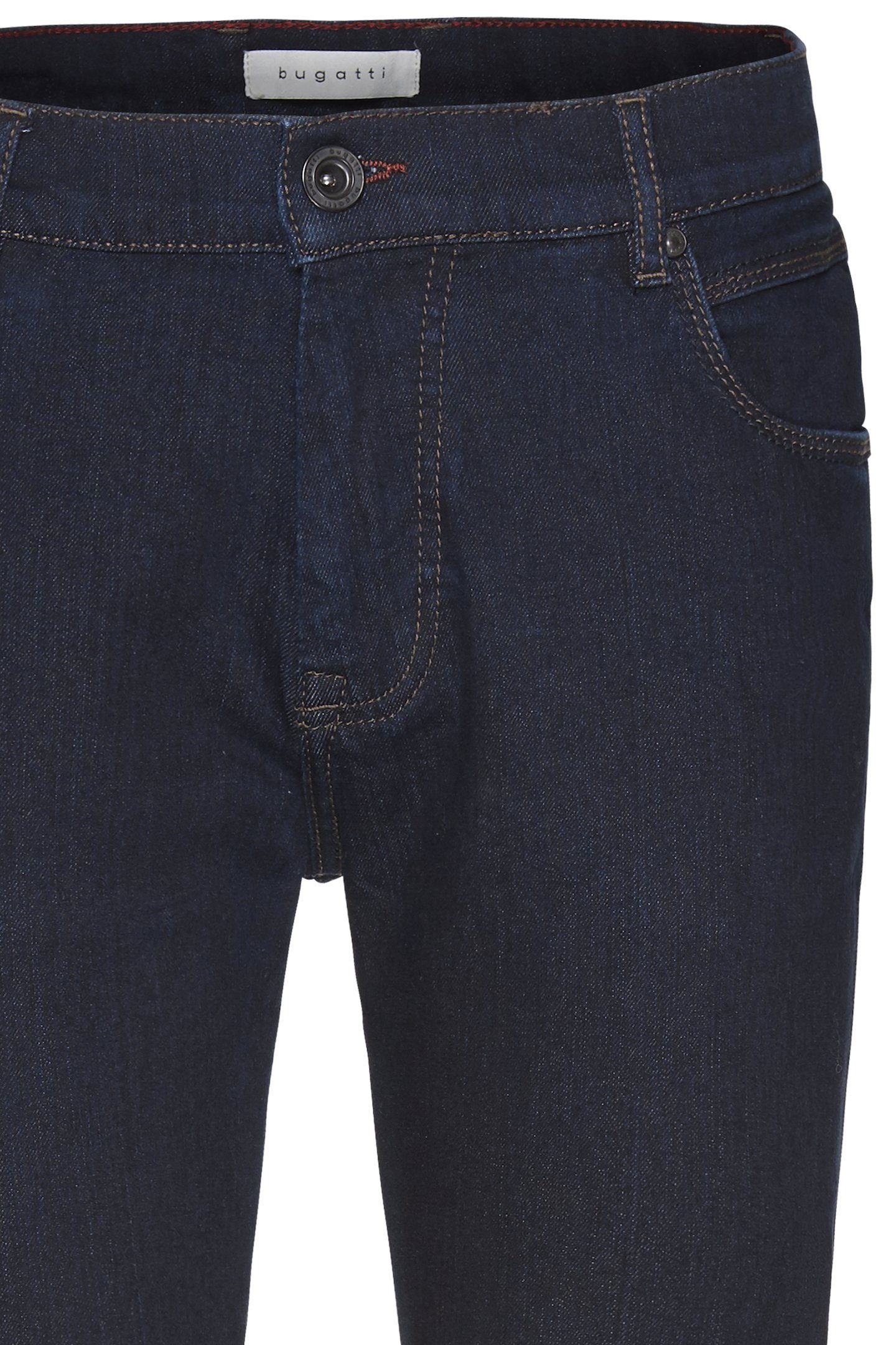 Power blau bugatti raw Stretch denim mit 5-Pocket-Jeans