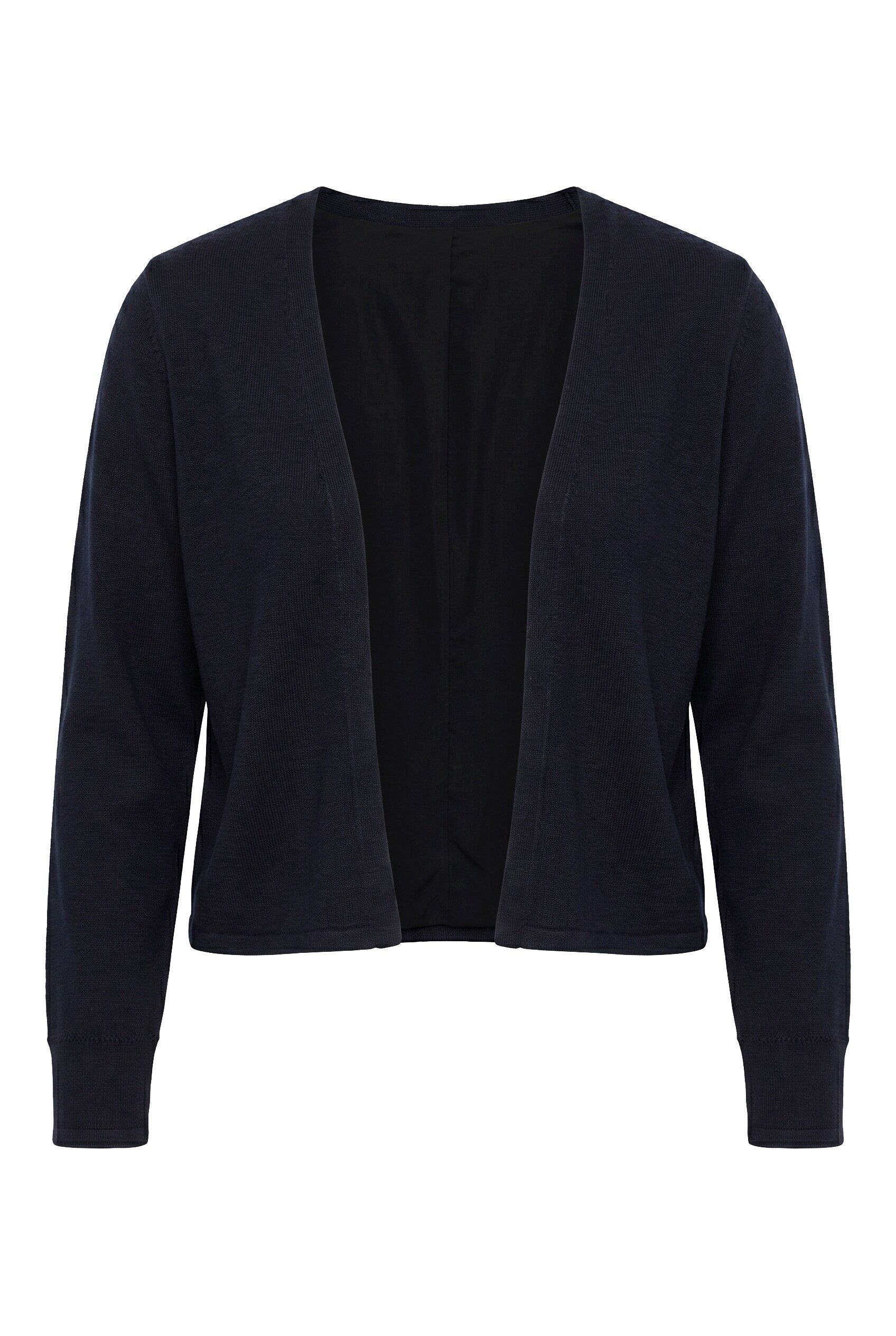 MIAMODA Strickjacke Strickjacke Regular Fit offene Form 3/4-Ärmel