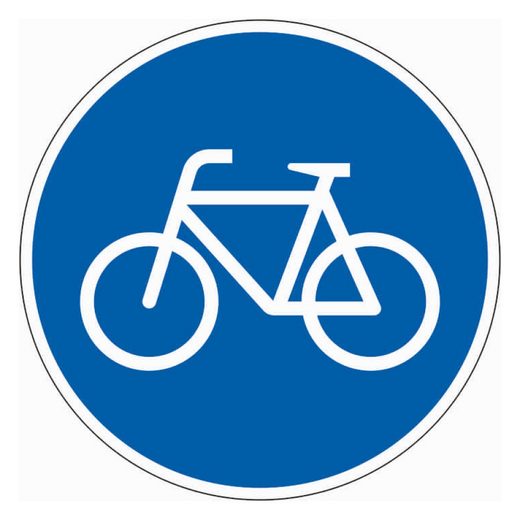 König Werbeanlagen Verkehrsschild Schild I Verkehrszeichen Radweg, Nr.237, Aluminium RA1, reflektierend, Ø 600mm