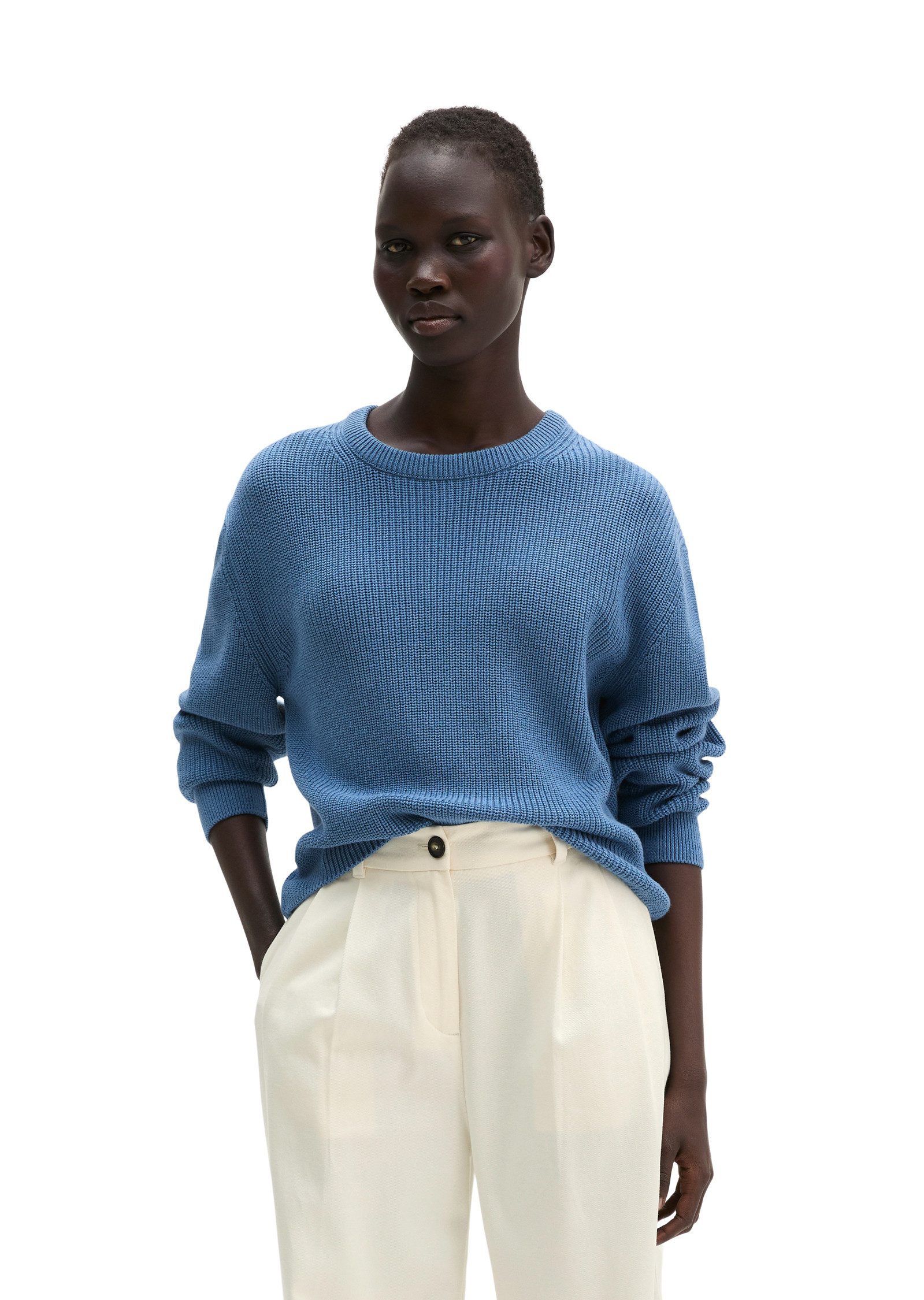 Marc O'Polo Rundhalspullover loose aus Heavy-Weight-Organic-Cotton