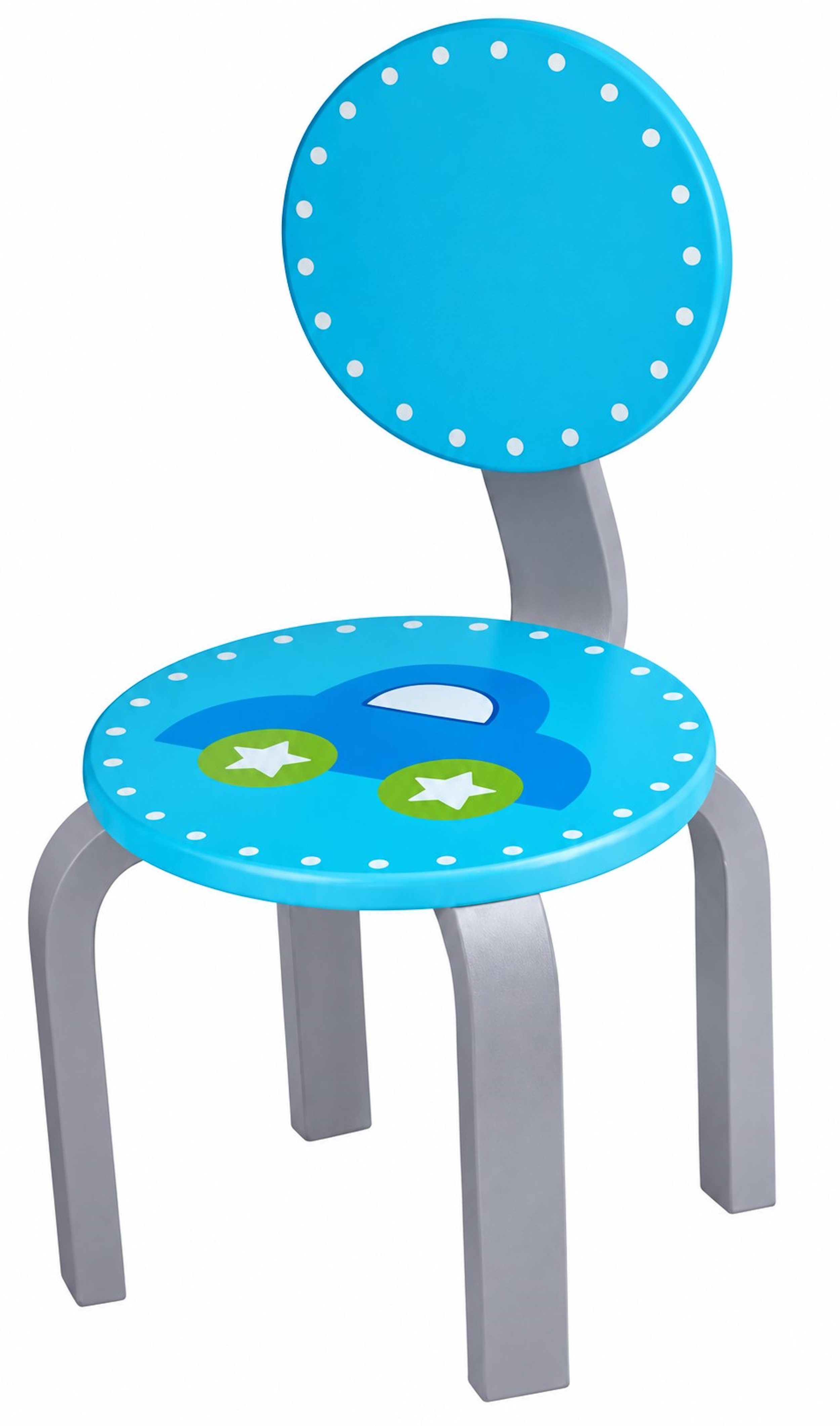 JaBaDaBaDo Kinderstuhl Auto blau-grau