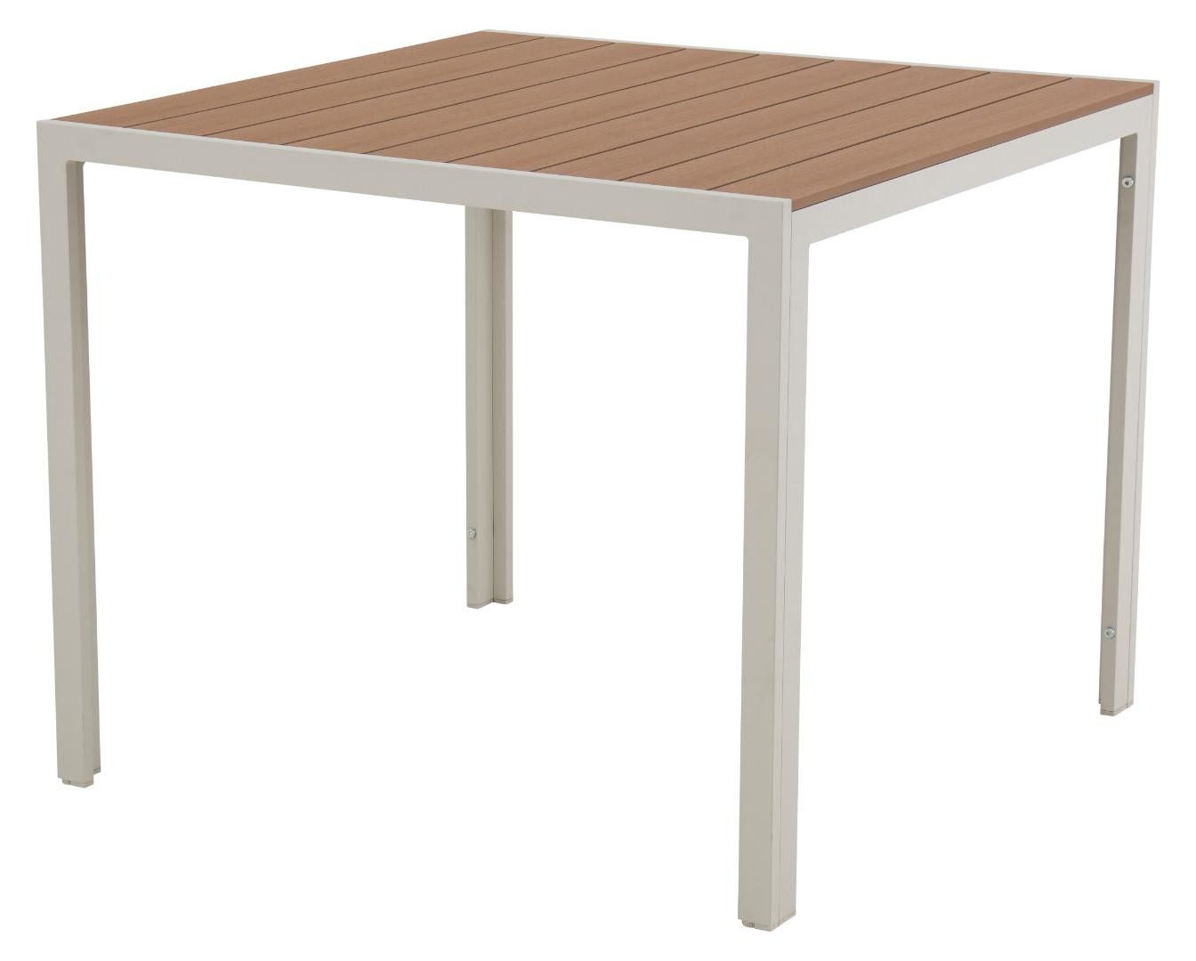 Schou Gartentisch Noah Gartentisch 90x90 cm Teak-Dekor.