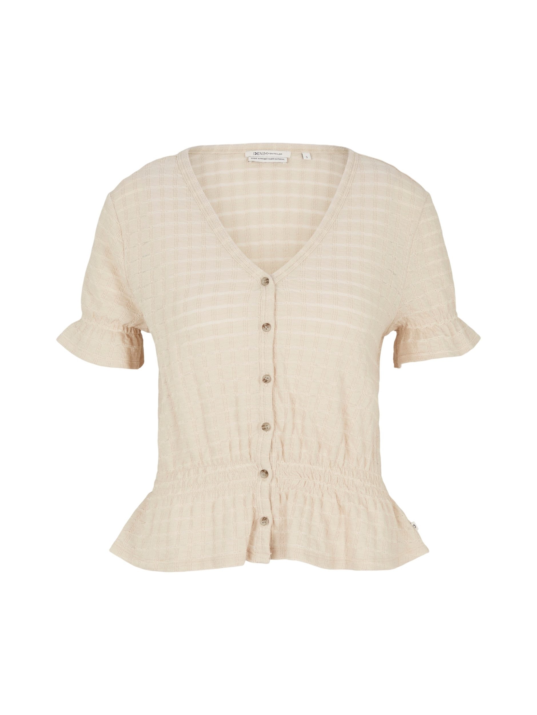 TOM TAILOR T-Shirt structured button up günstig online kaufen