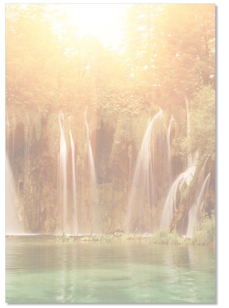 Briefpapier Motivpapier wunderschöne Natur DIN A4, gut beschreibbar