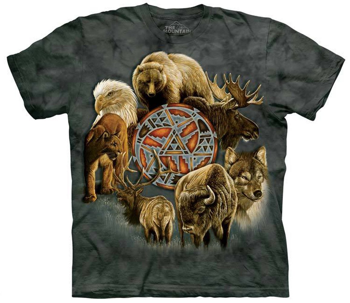 The Mountain T-Shirt Animal Spirit Circle