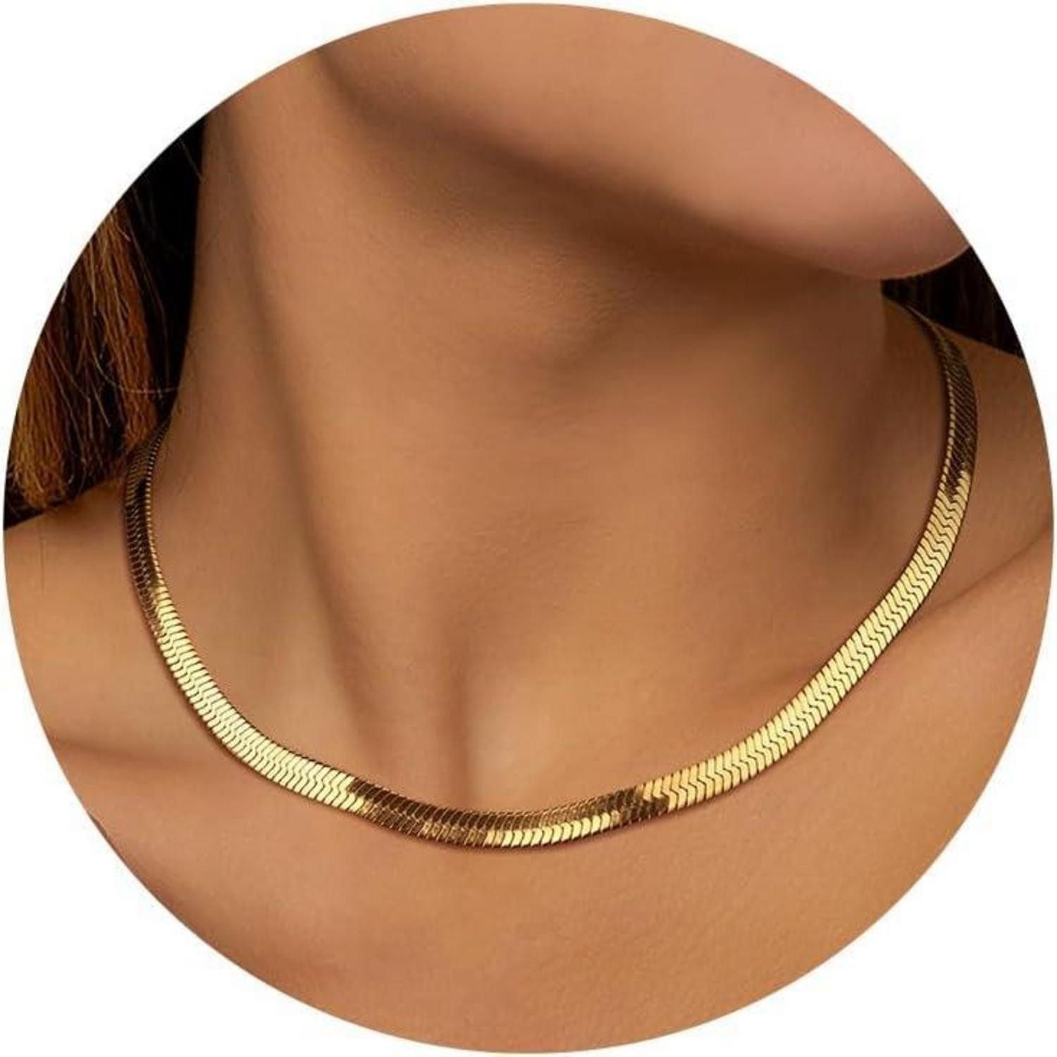 LuxusKollektion Schmuckset Kette 14K Edelstahl Schlangen Choker Damen Style günstig online kaufen