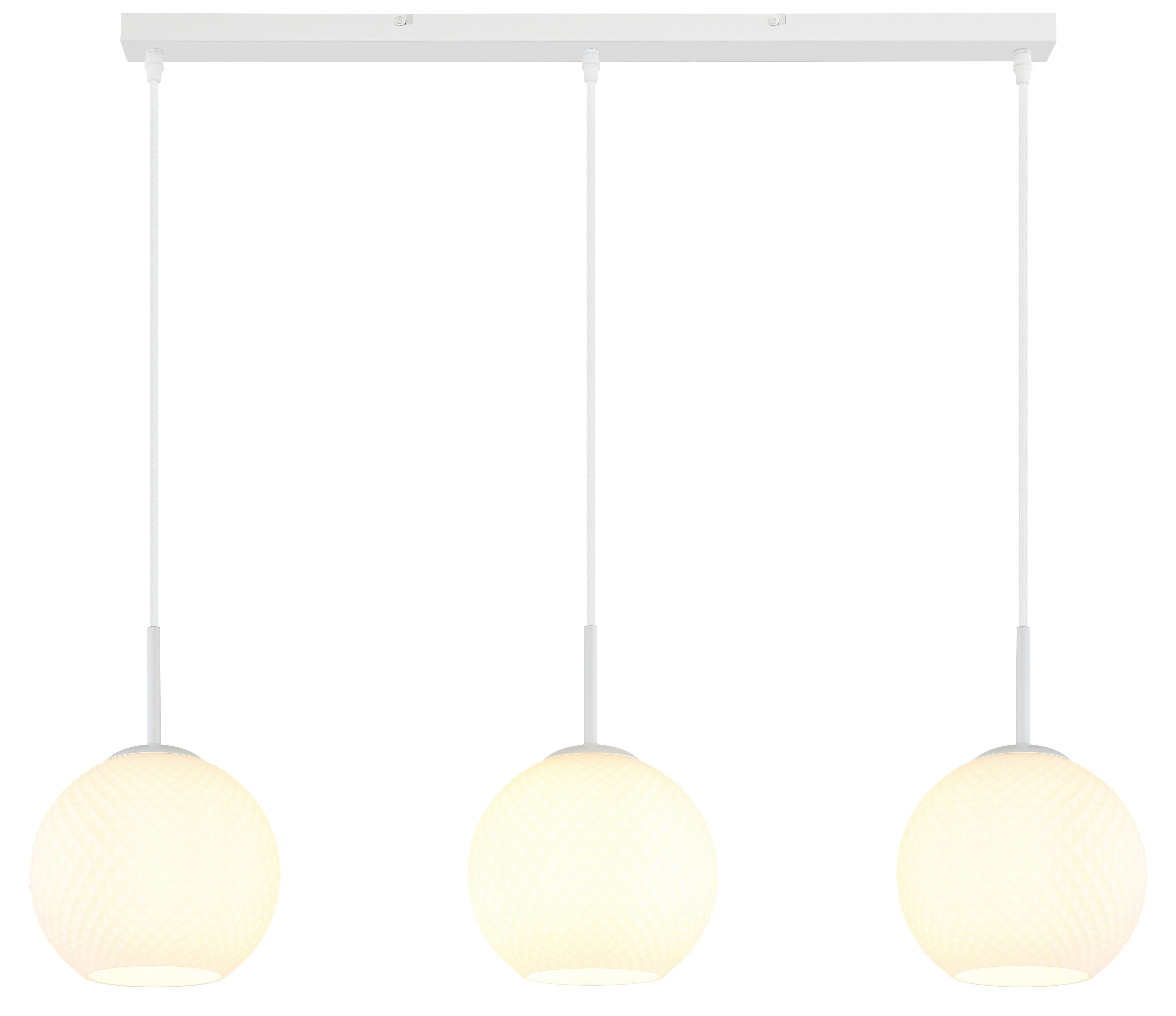 GLOBO LIGHTING Hängeleuchte ANDRE, ohne Leuchtmittel, Hängeleuchte mit Glaskugeln, elegant, höhenkürzbar & modern