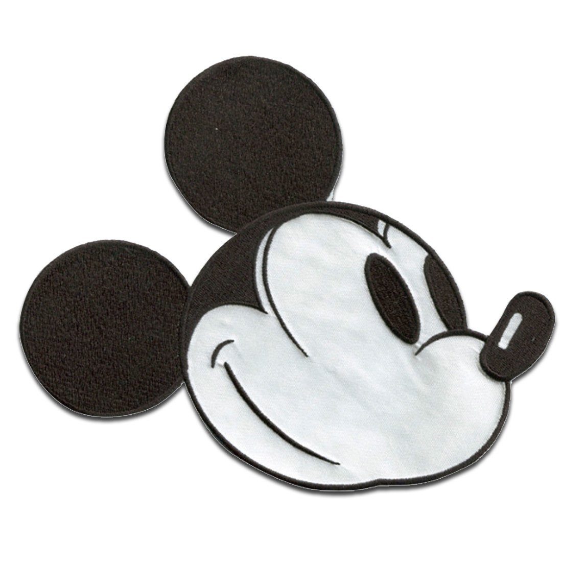 Disney Патч Bügelbild, Aufbügler, Applikationen, Patches, Flicken, zum aufbügeln, Polyester, Mickey Mouse 90 Jahre XL Kopf - Größe: 20,0 x 16,0 cm