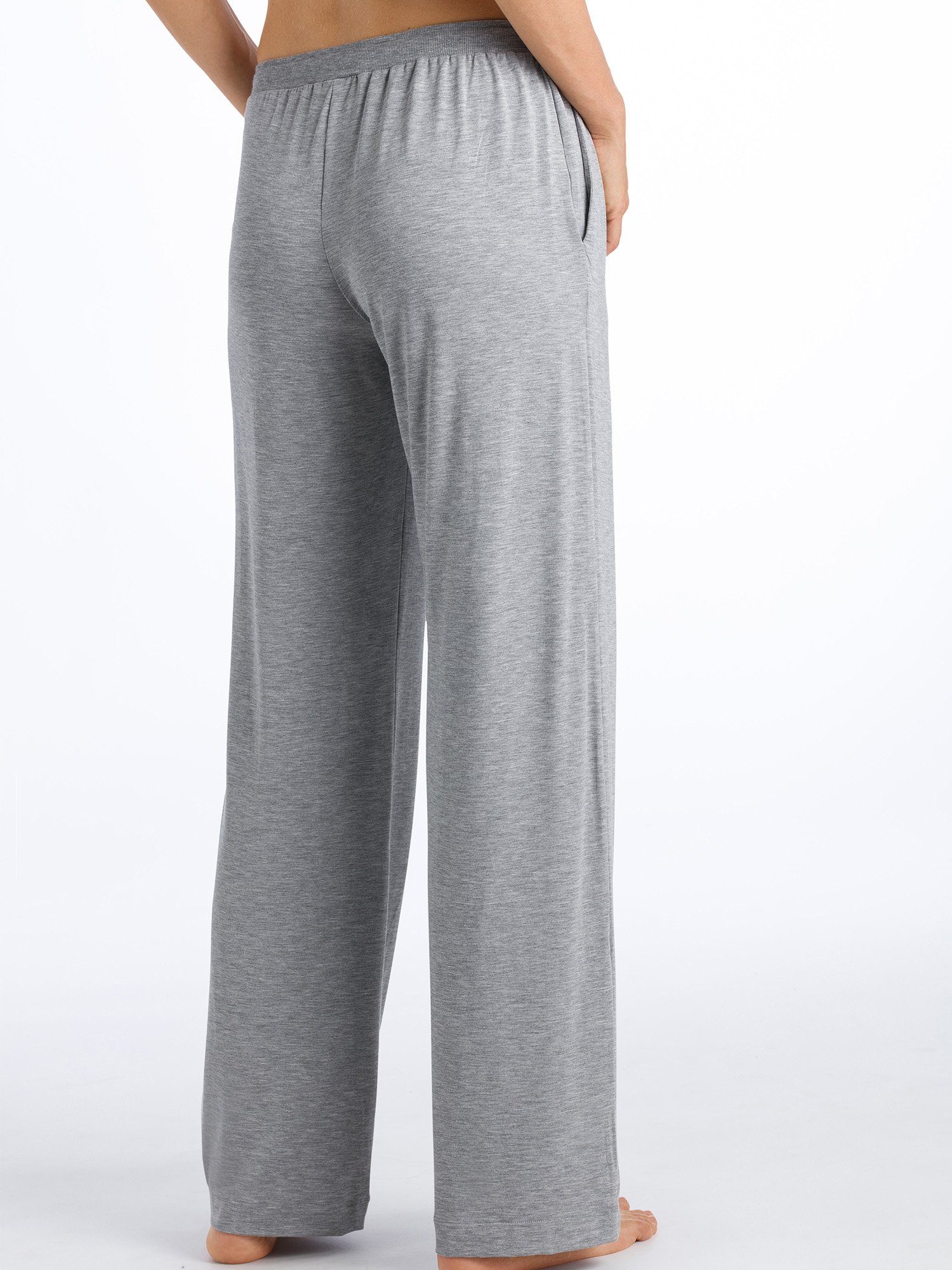 lang melange Hanro (1-tlg) Natural Elegance grey Pyjamahose