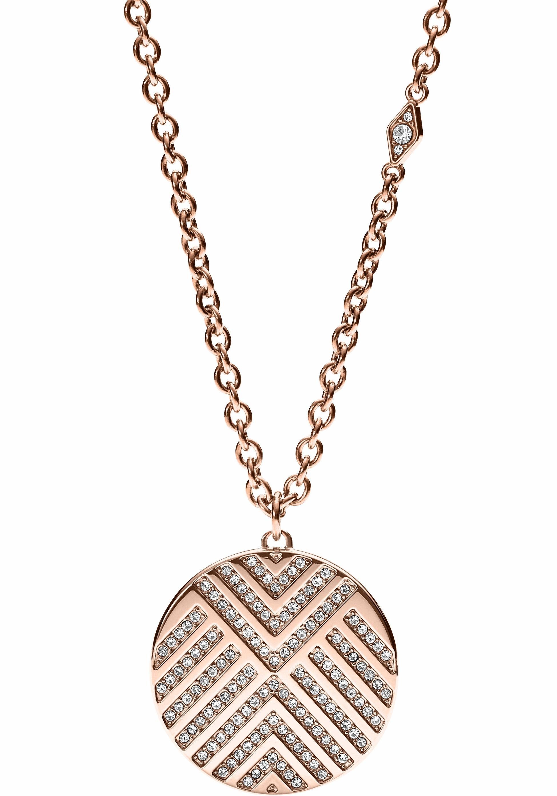 Fossil Kette mit Anhänger »VINTAGE GLITZ, JF02747791« mit Glassteinen online kaufen | OTTO