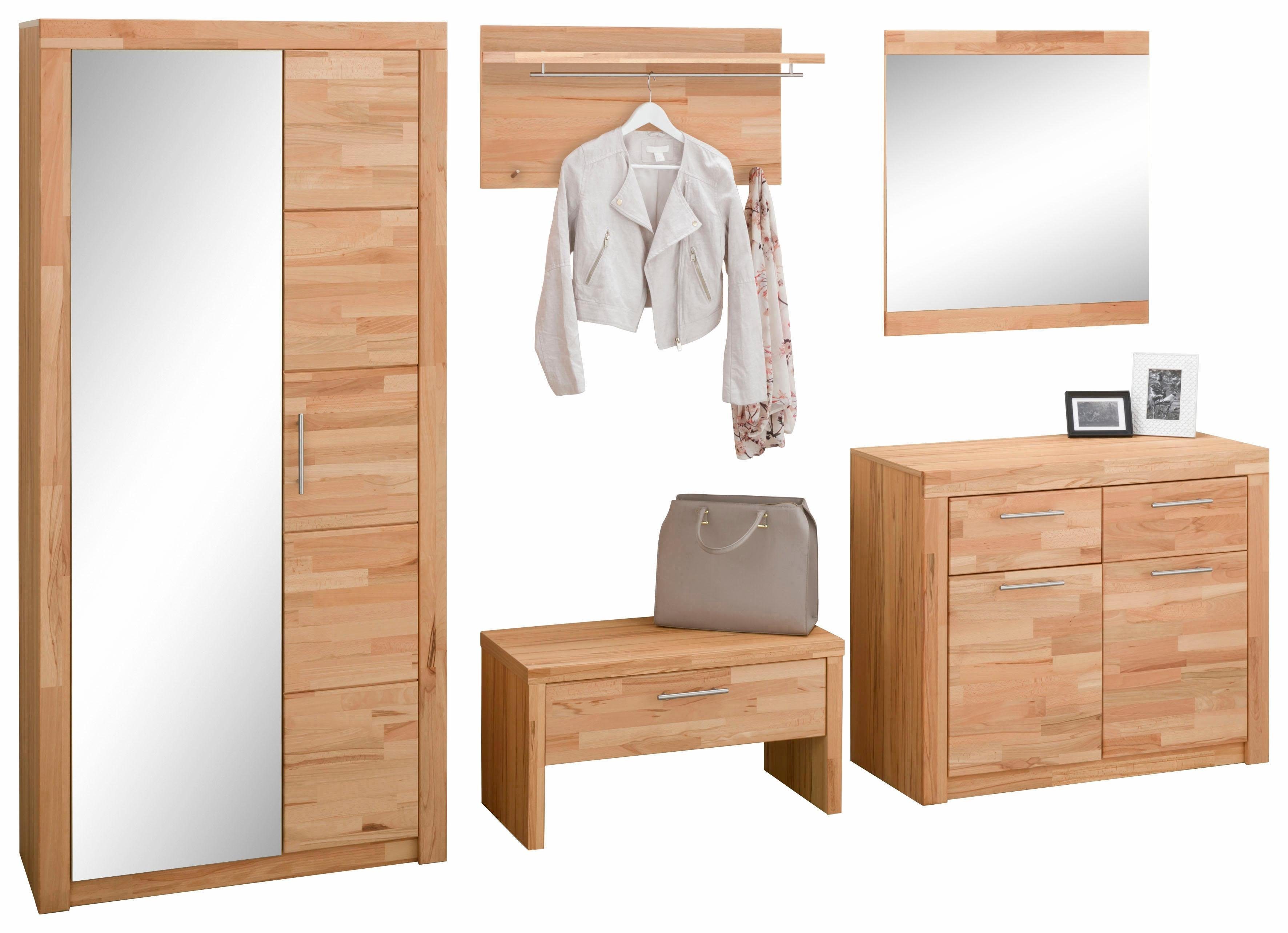 Garderoben-Set »Simone«, (Set, 5-tlg), Dielenschrank, Garderobenpaneel
