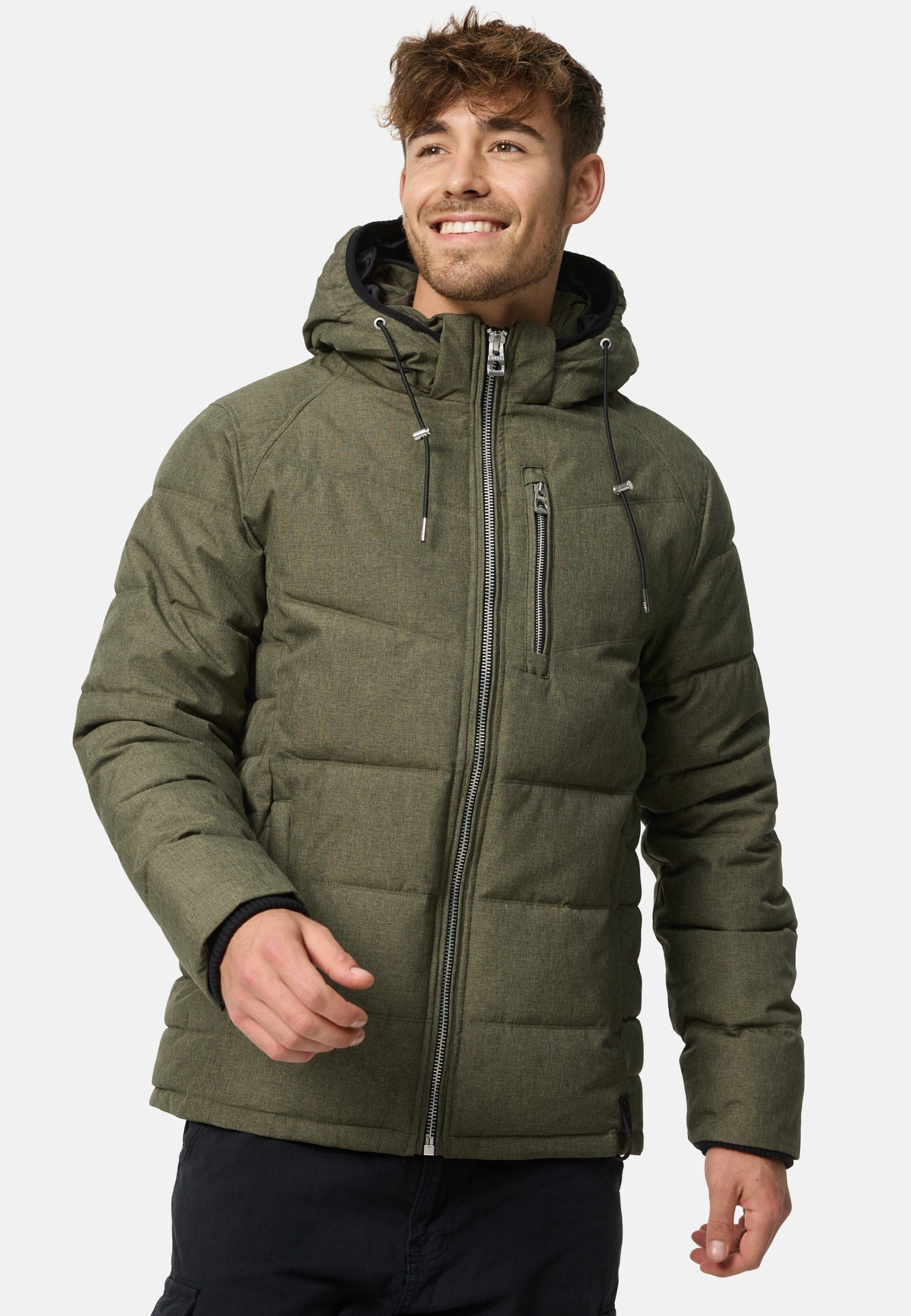 Indicode Winterjacke Circus mit abnehmbarer Kapuze günstig online kaufen