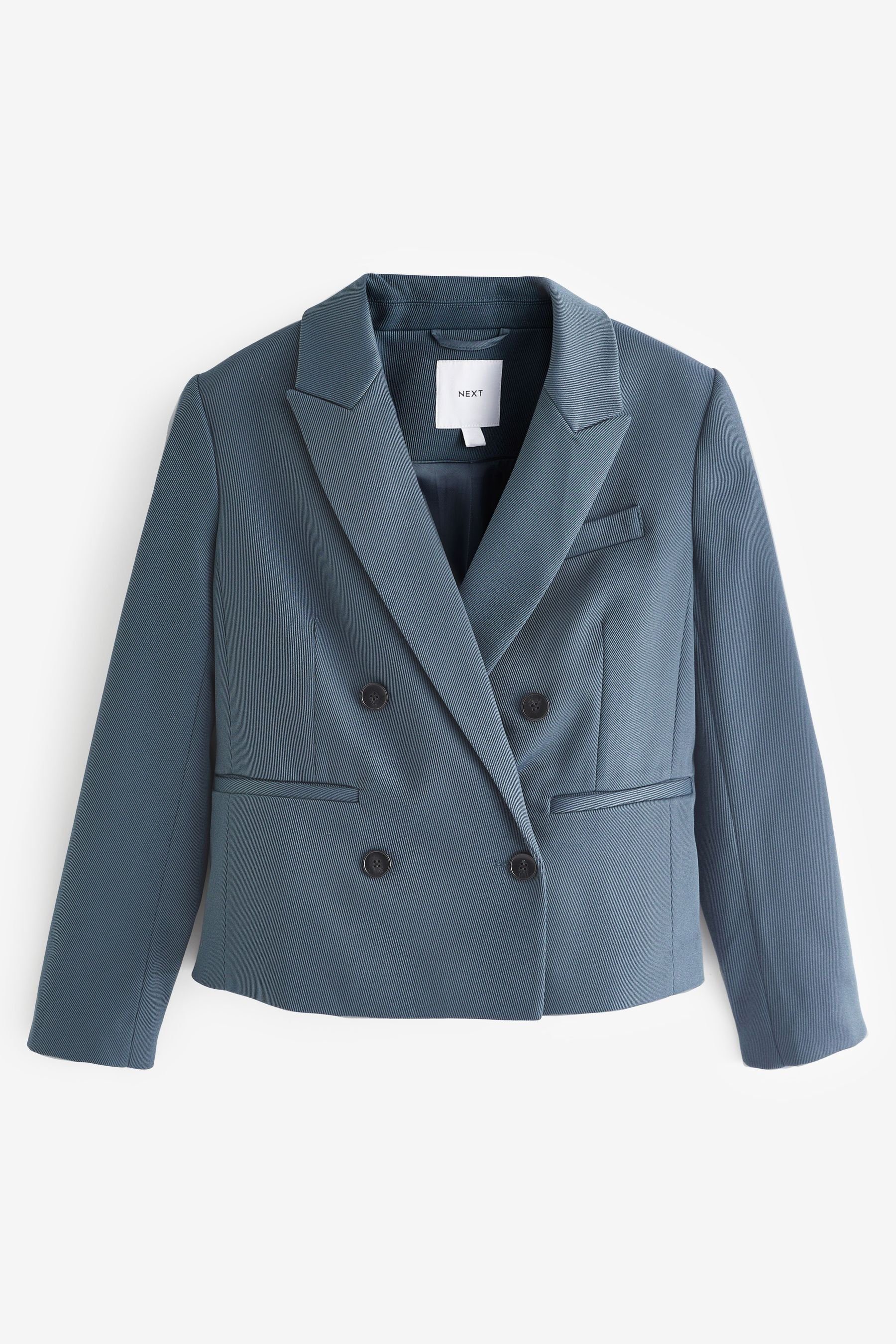 Jackenblazer Zweireihiger Blazer aus Twill im Tailored Fit