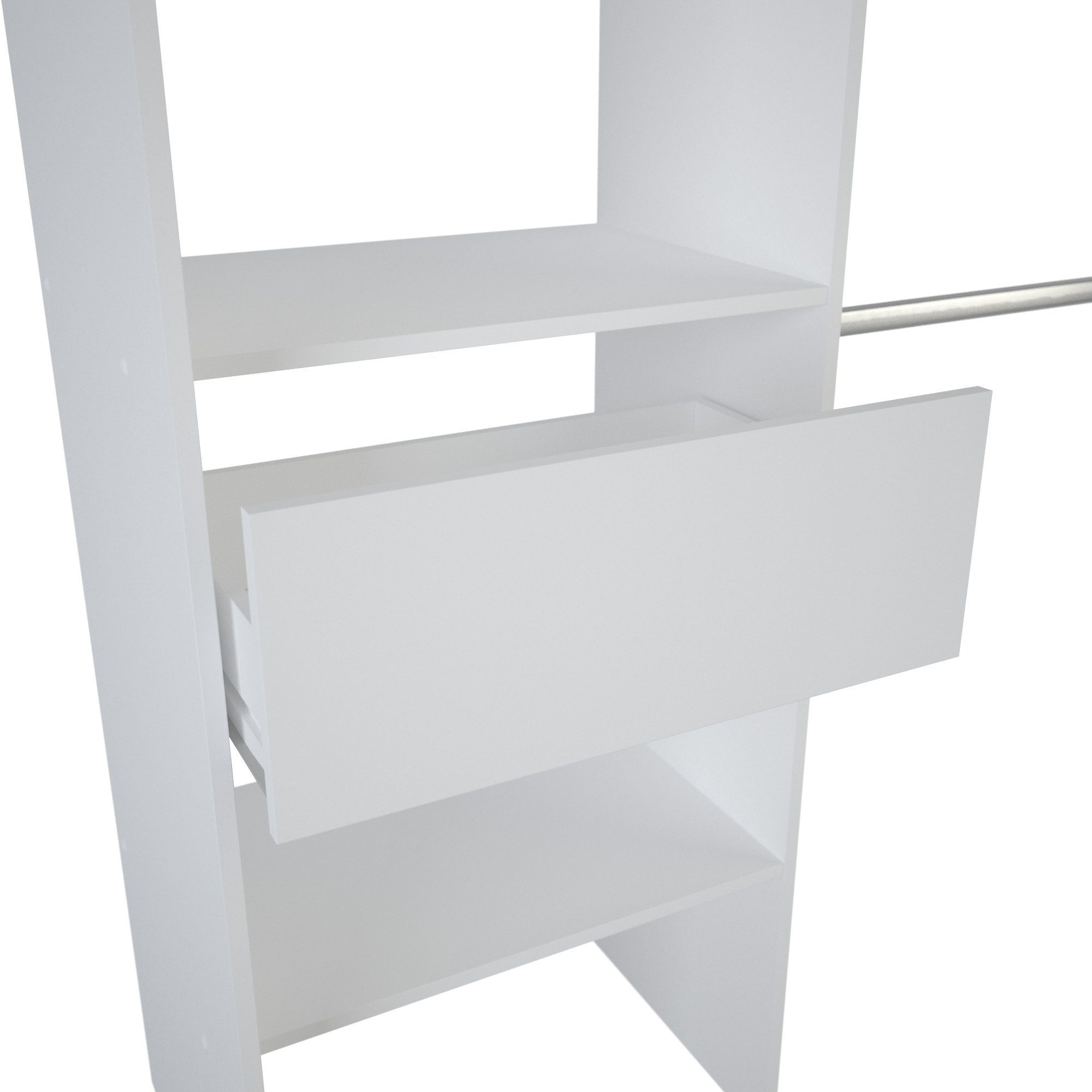 habeig Kleiderschrank Kleiderschrank begehbar offen Garderobe Regal Schublade Vorhang 198454 Inklusive Vorhang zum Zuziehen