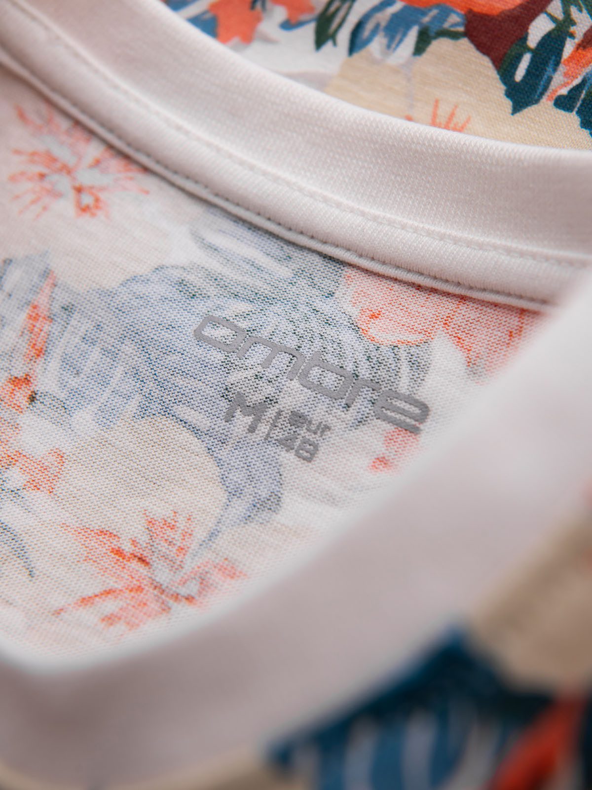 Print-Shirt Herren T-Shirt aus Baumwolle mit Blumenmuster