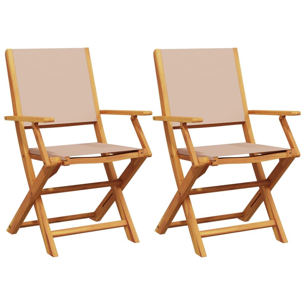 vidaXL Gartenstuhl Gartenstühle 2 Stk. Taupe günstig online kaufen
